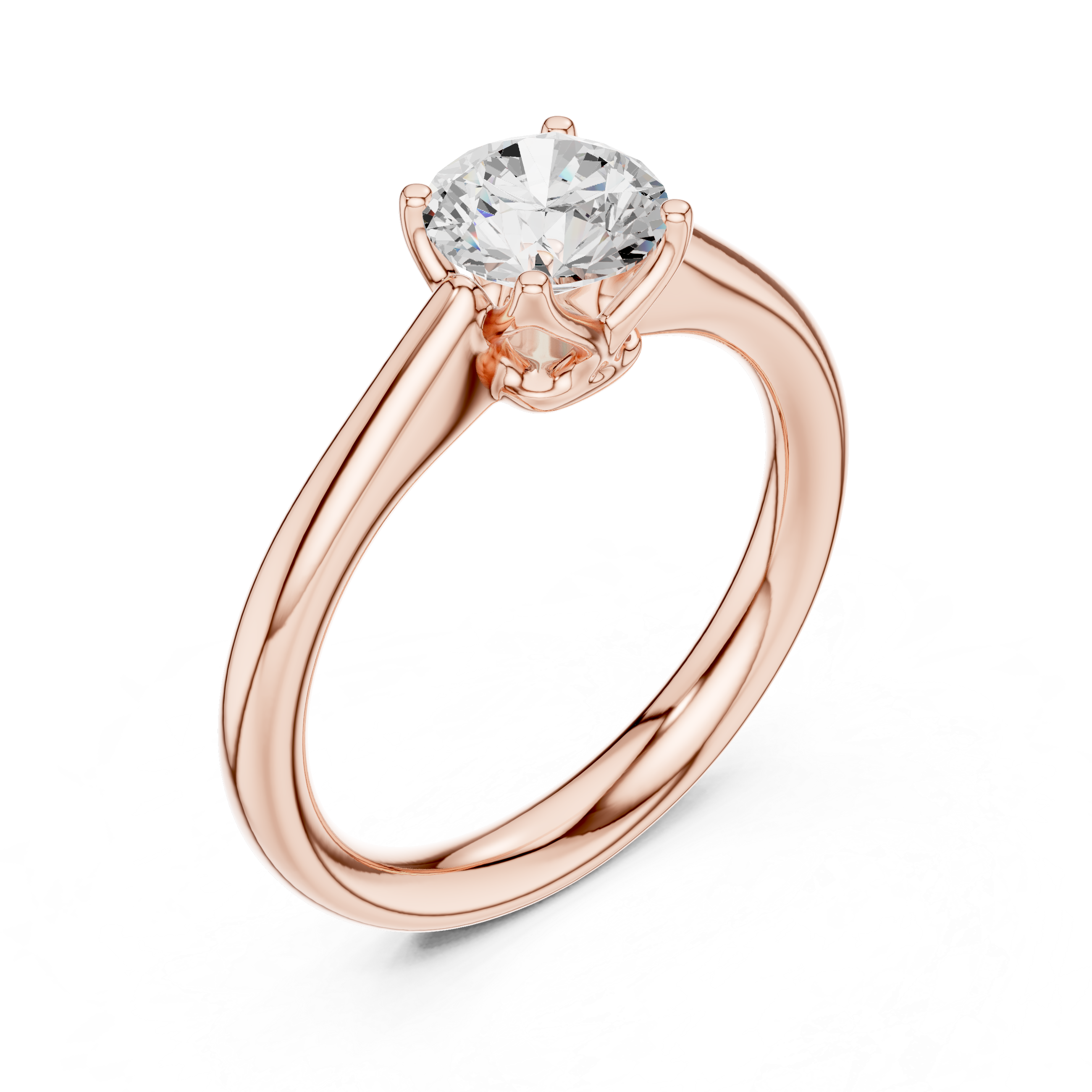 Classic Round Solitaire Engagement Ring 0.90 CT