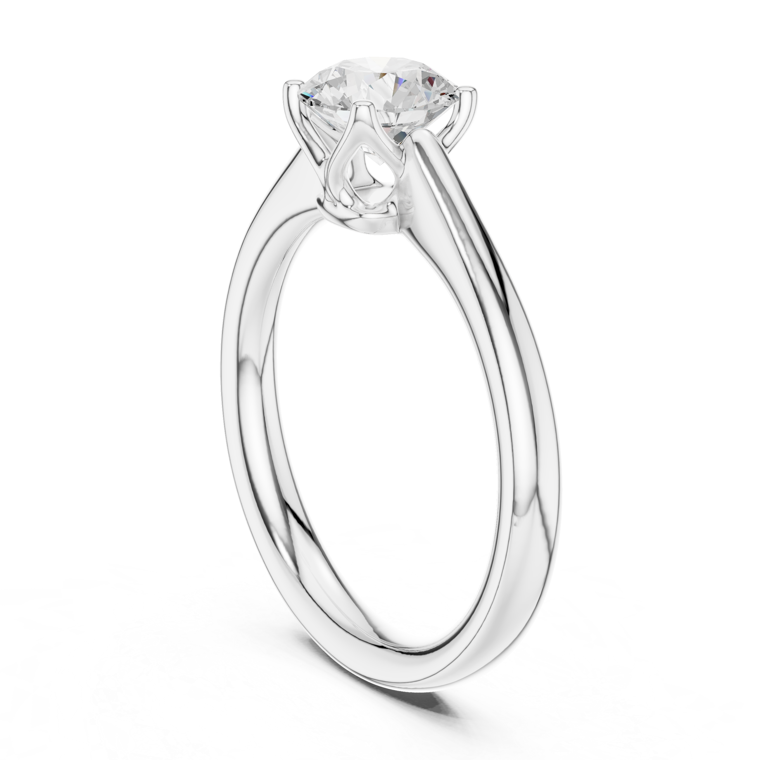 Classic Round Solitaire Engagement Ring 0.90 CT