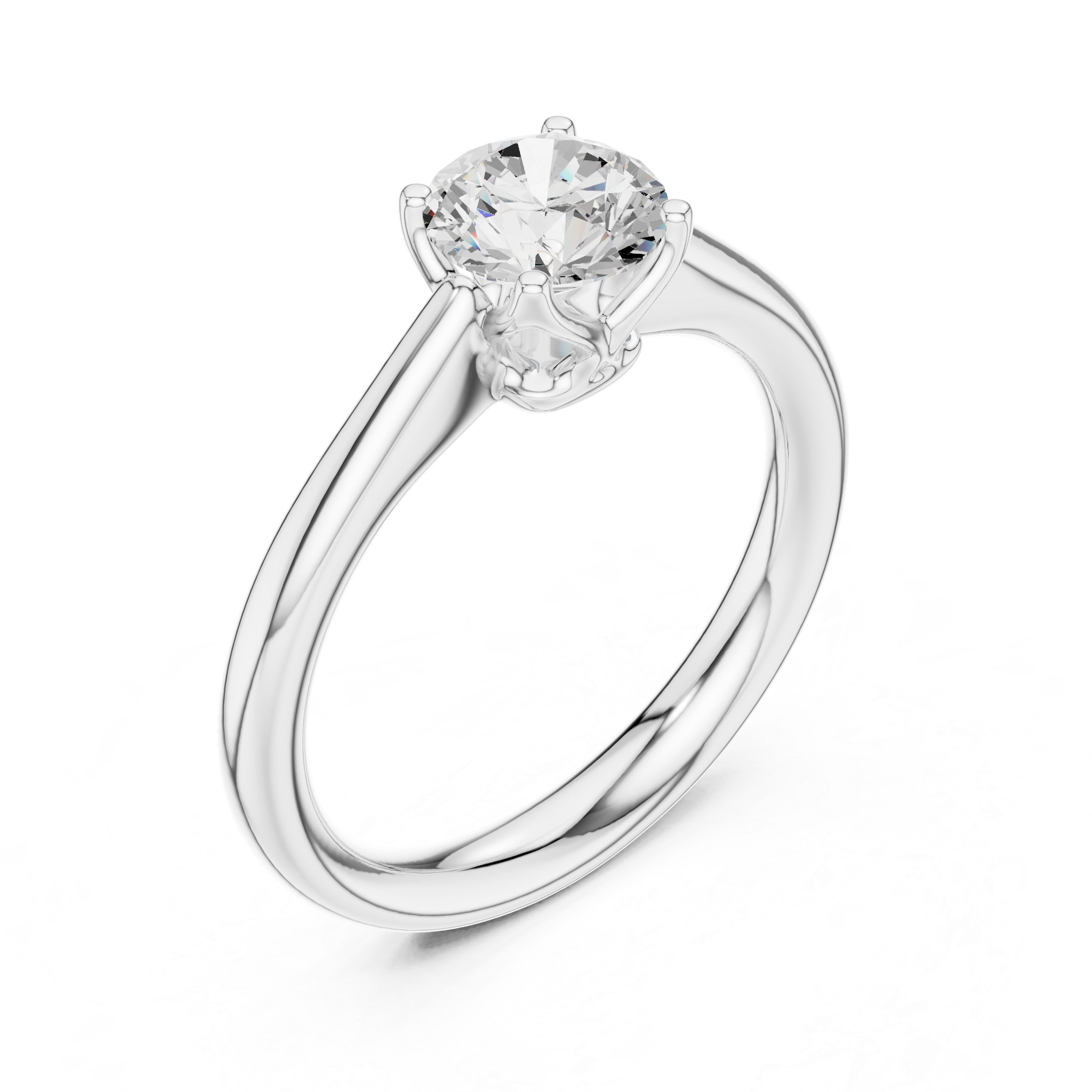 Classic Round Solitaire Engagement Ring 0.90 CT