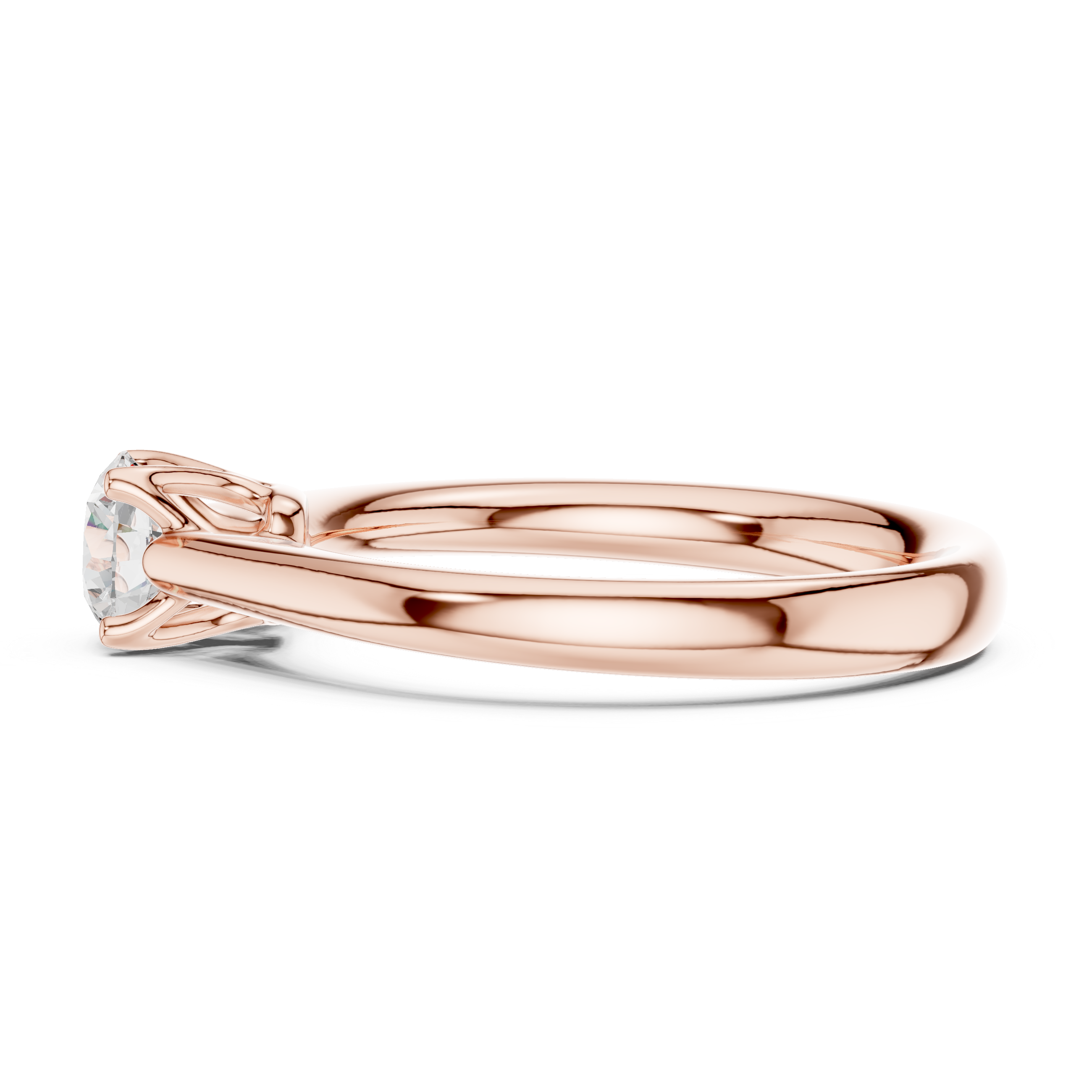 Classic Round Solitaire Engagement Ring 0.61 CT