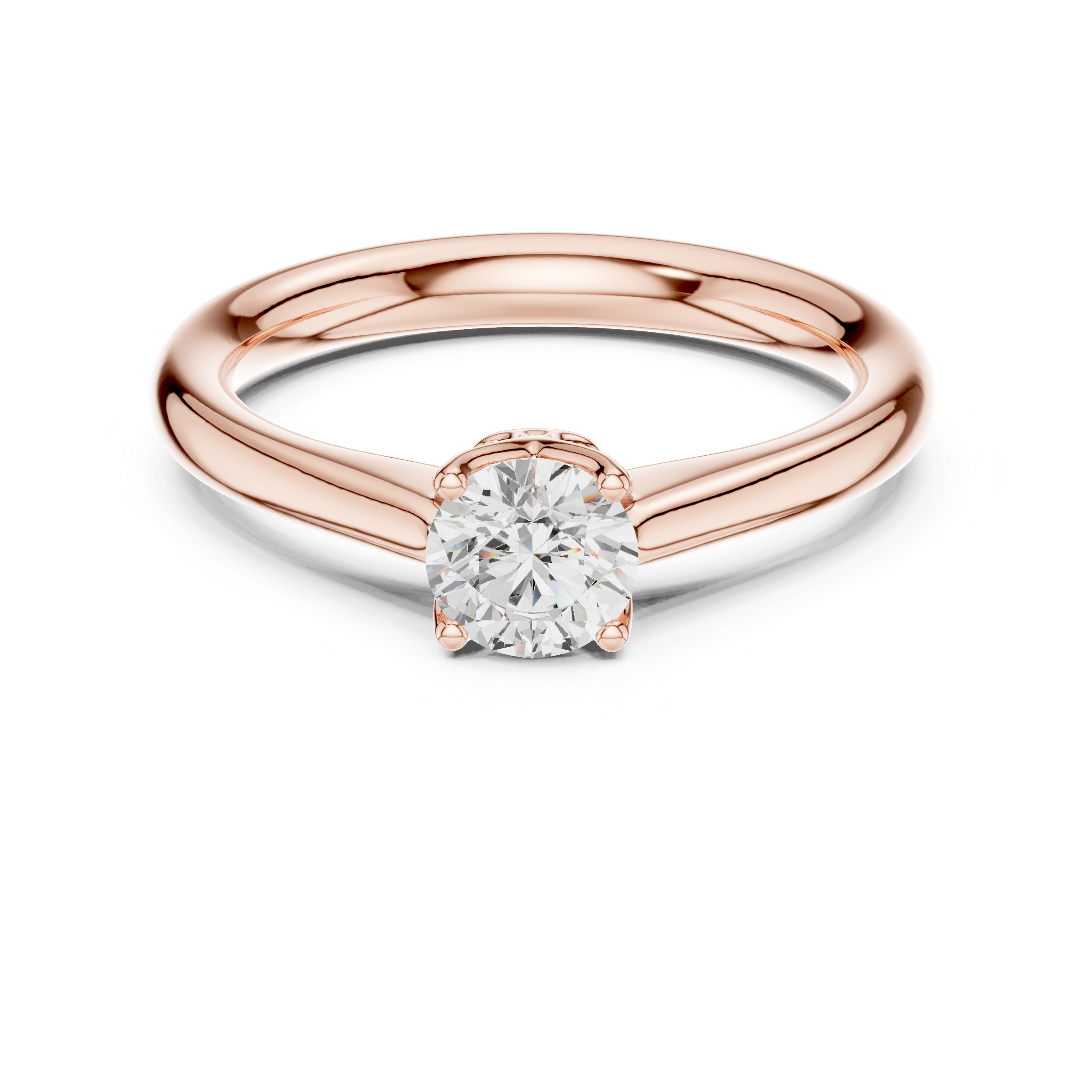Classic Round Solitaire Engagement Ring 0.61 CT