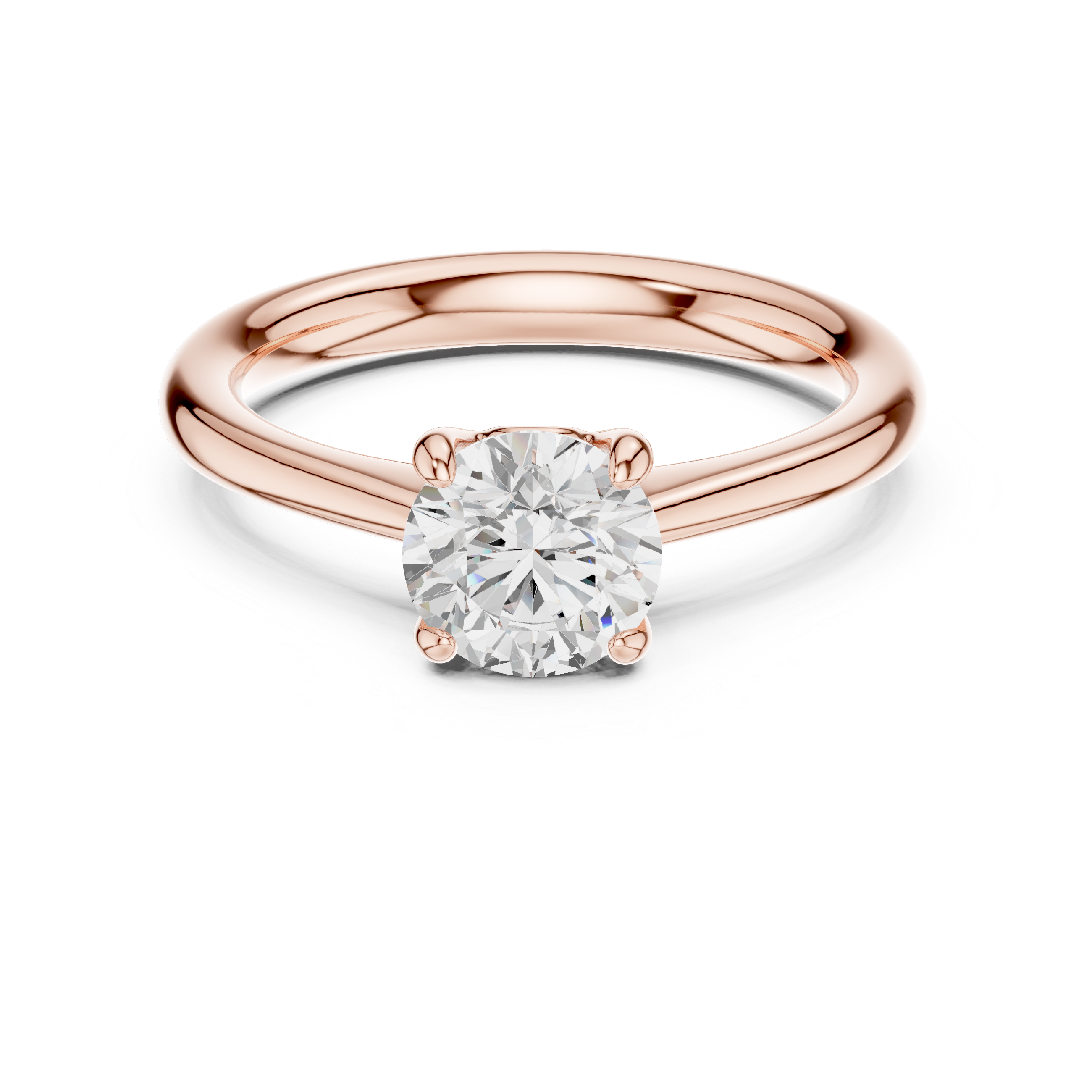 Classic Round Solitaire Engagement Ring 1 CT