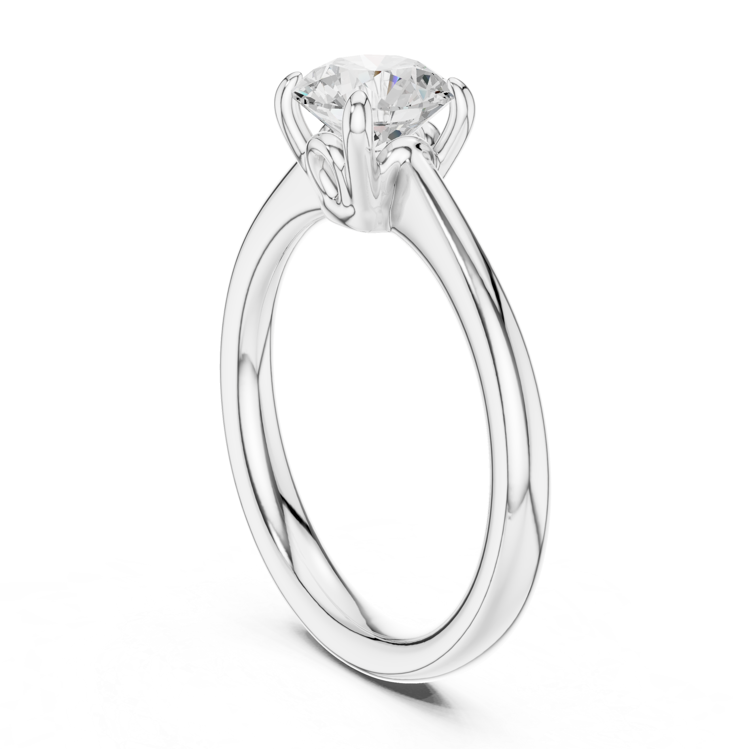 Classic Round Solitaire Engagement Ring 1 CT