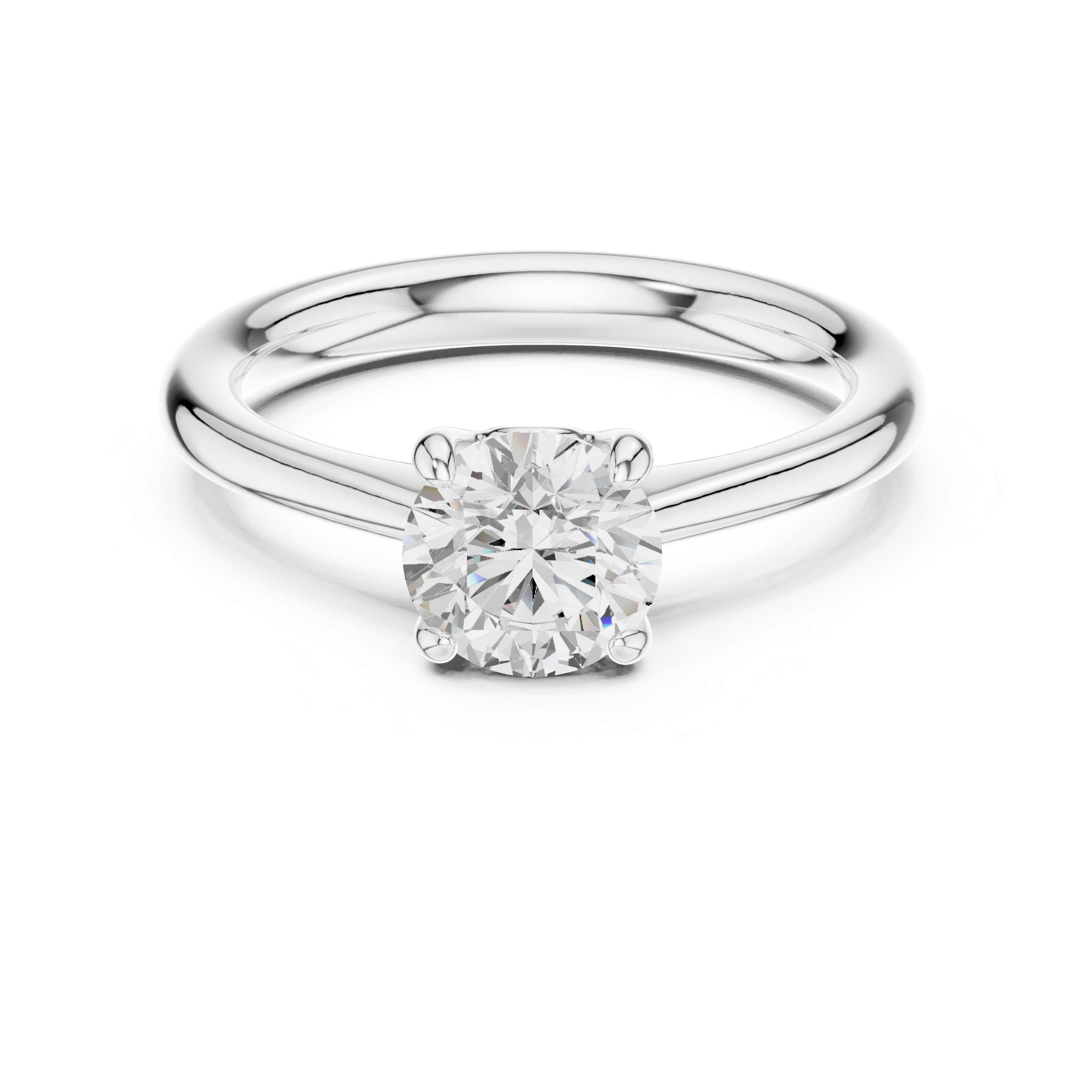 Classic Round Solitaire Engagement Ring 1 CT