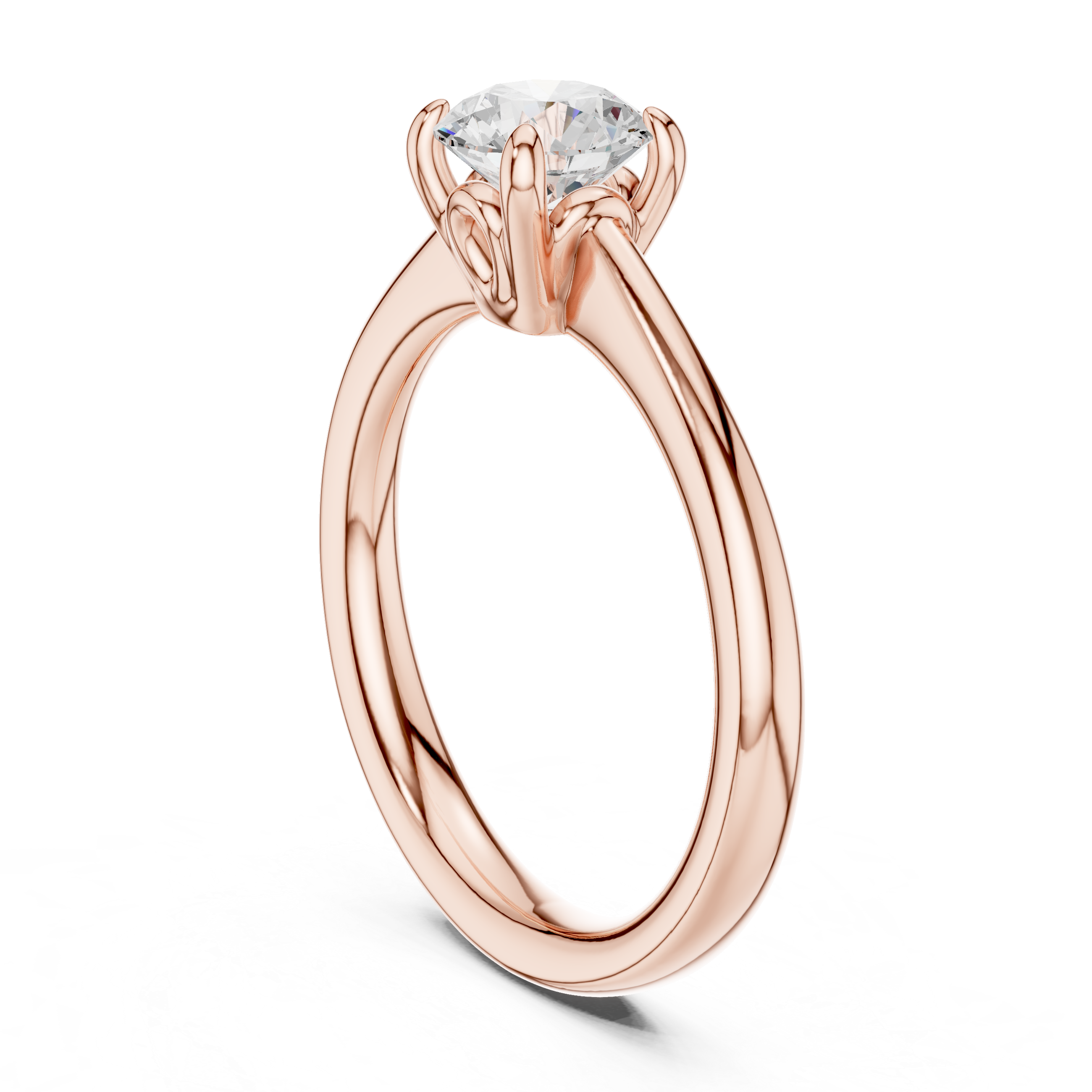 Classic Round Solitaire Engagement Ring 0.85 CT