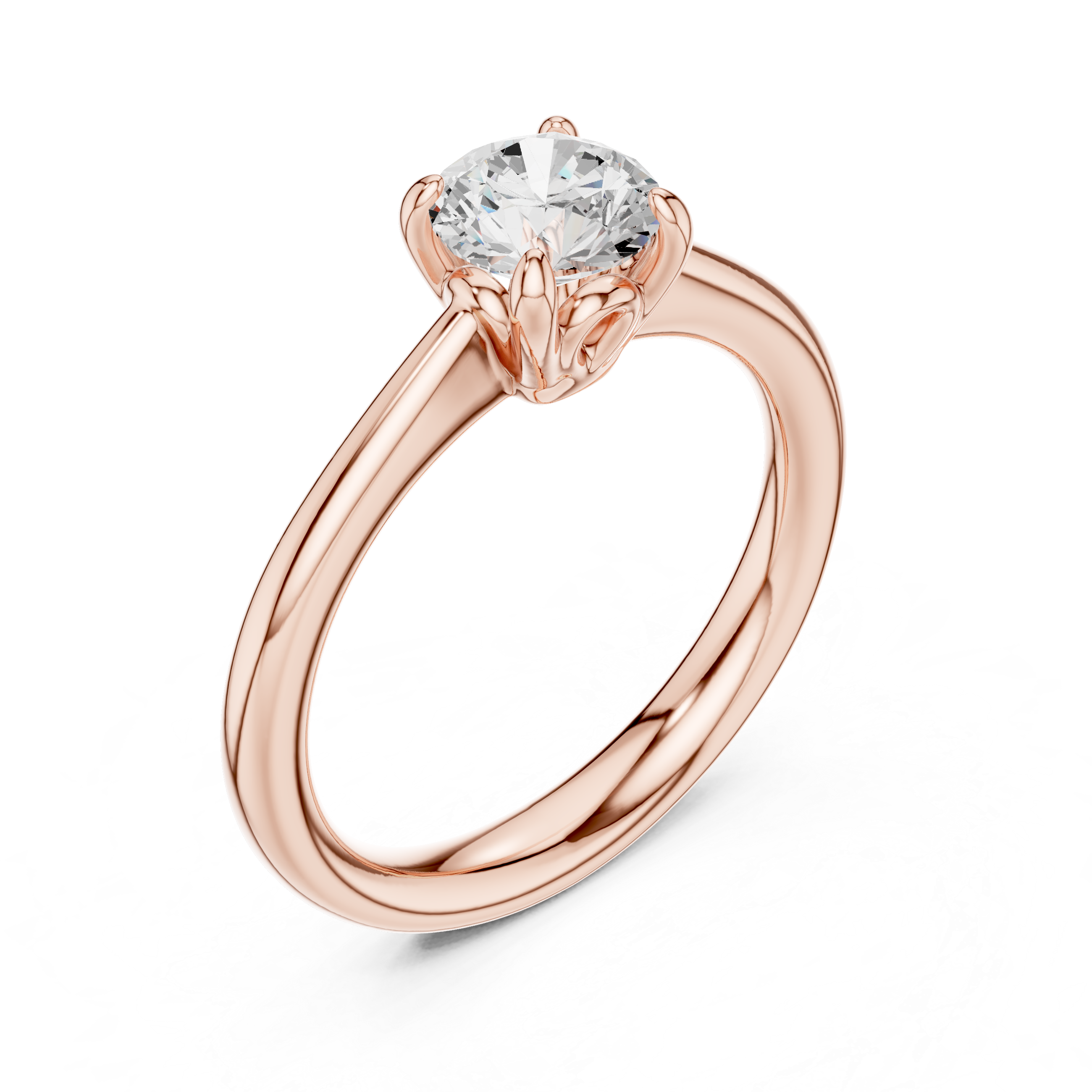 Classic Round Solitaire Engagement Ring 0.85 CT