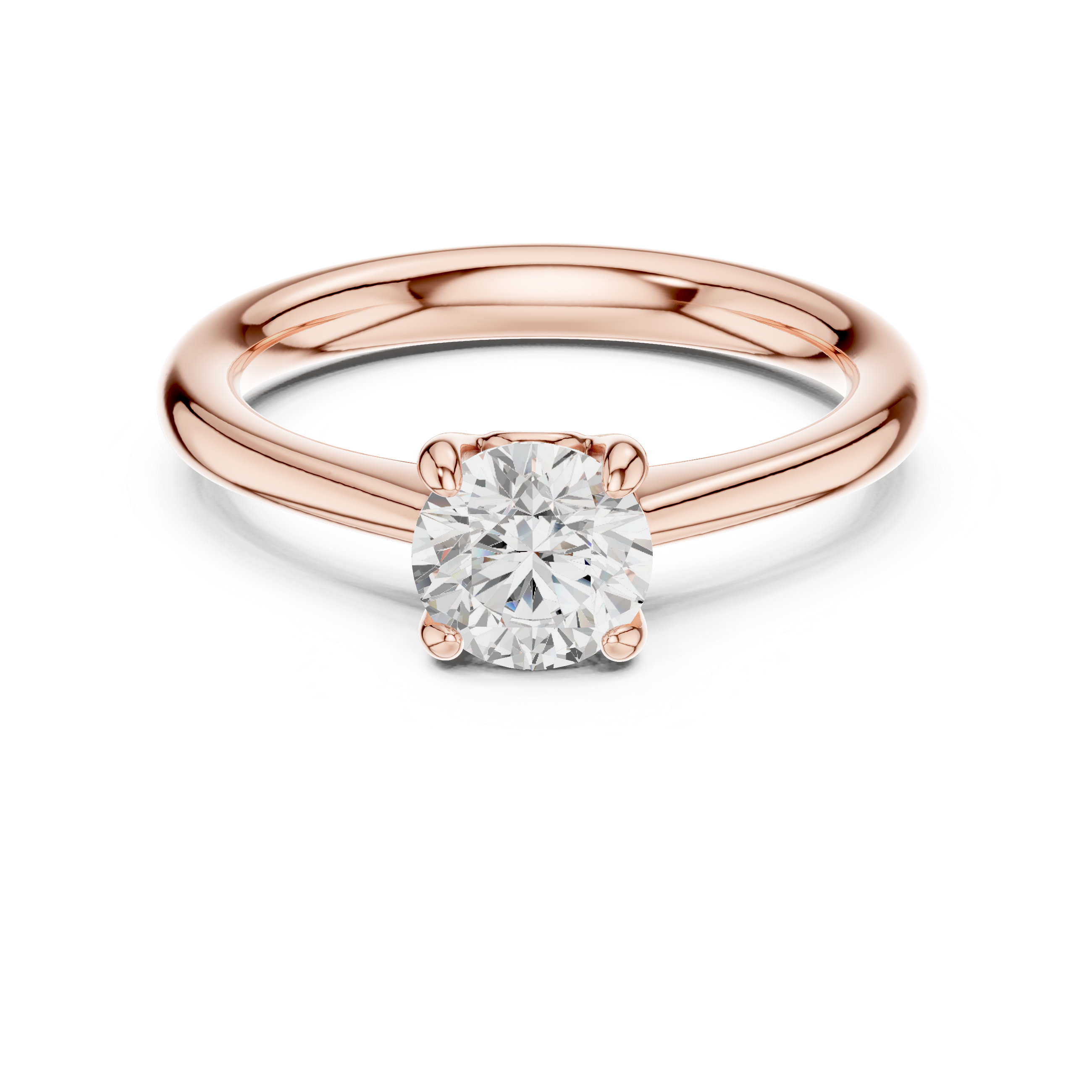 Classic Round Solitaire Engagement Ring 0.85 CT