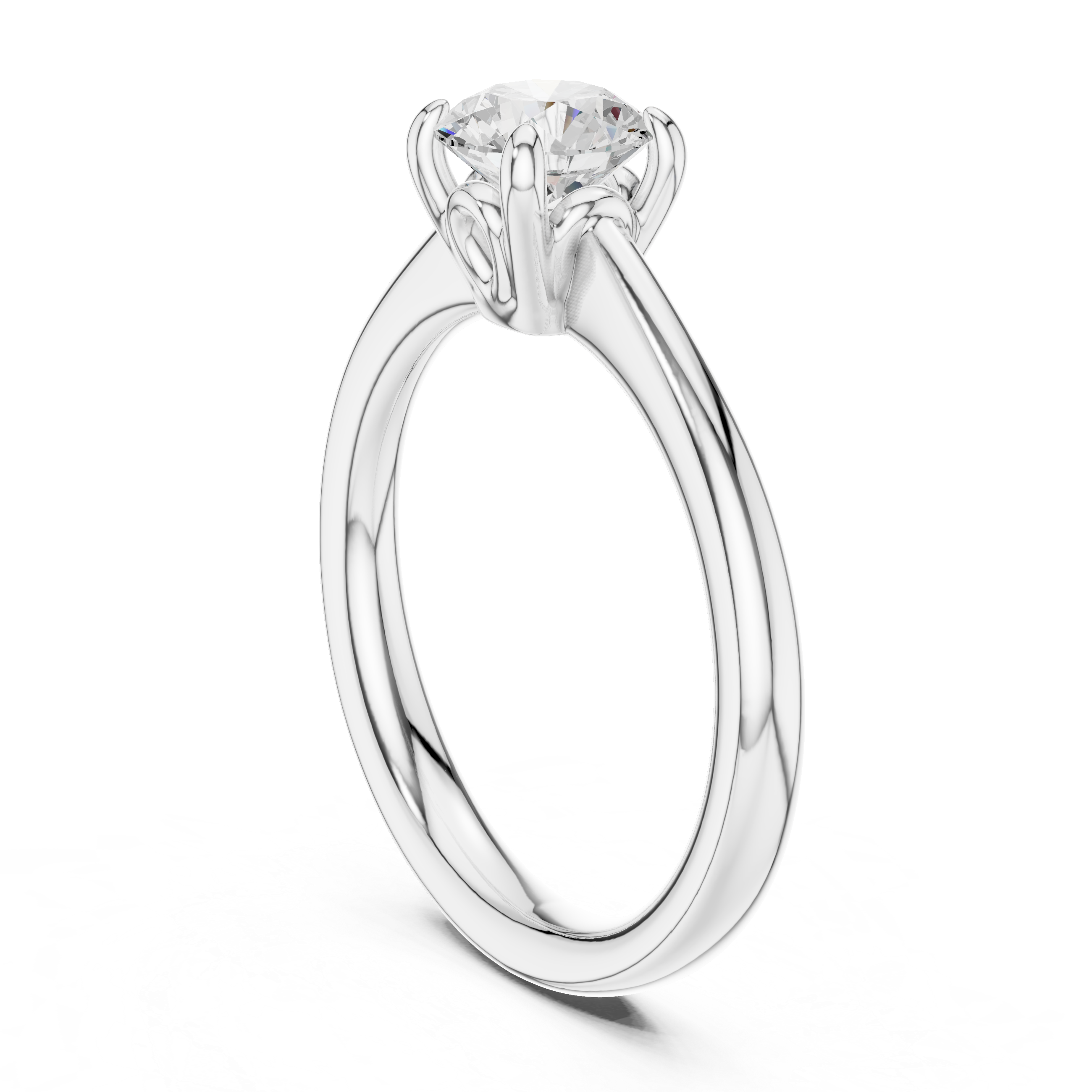 Classic Round Solitaire Engagement Ring 0.85 CT