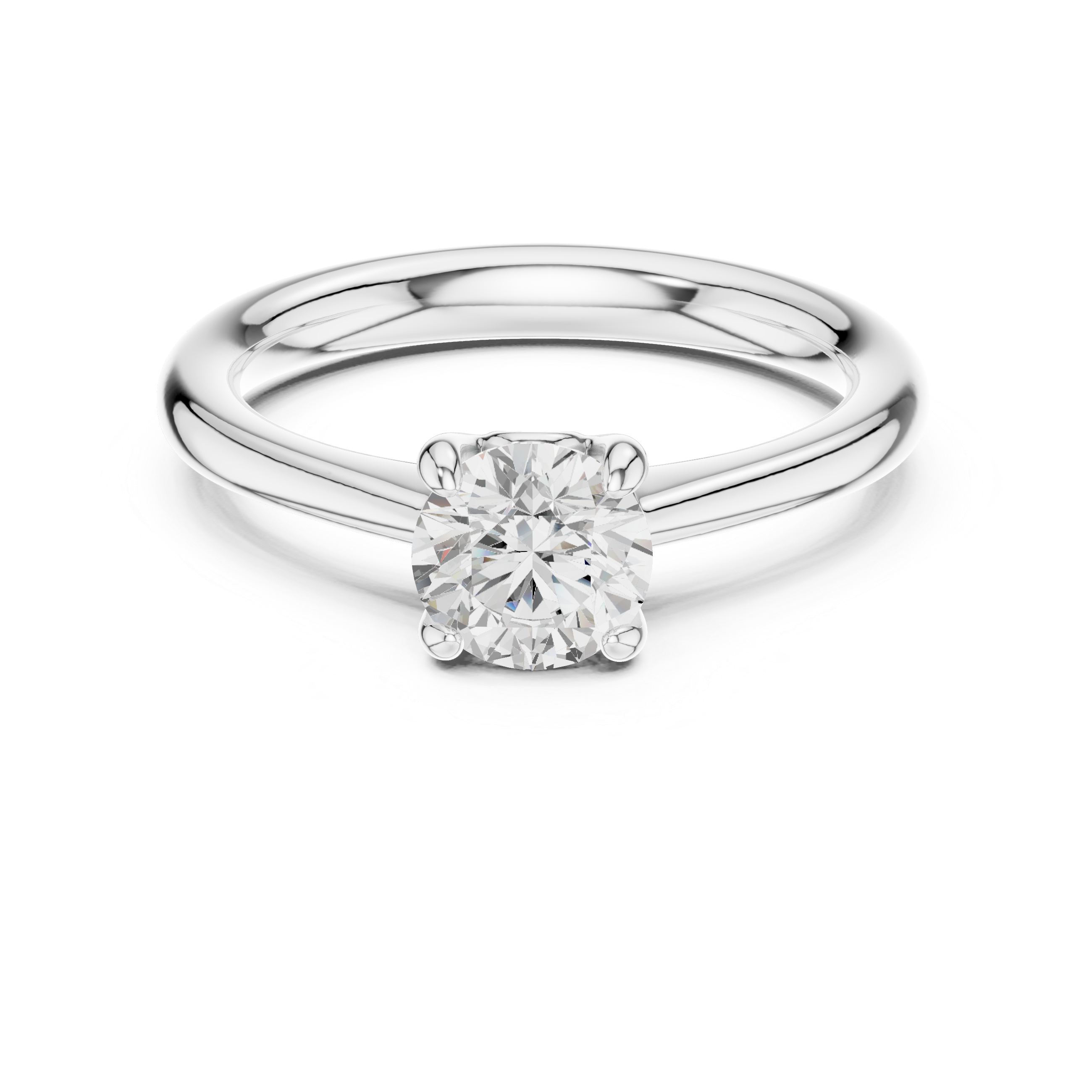 Classic Round Solitaire Engagement Ring 0.85 CT