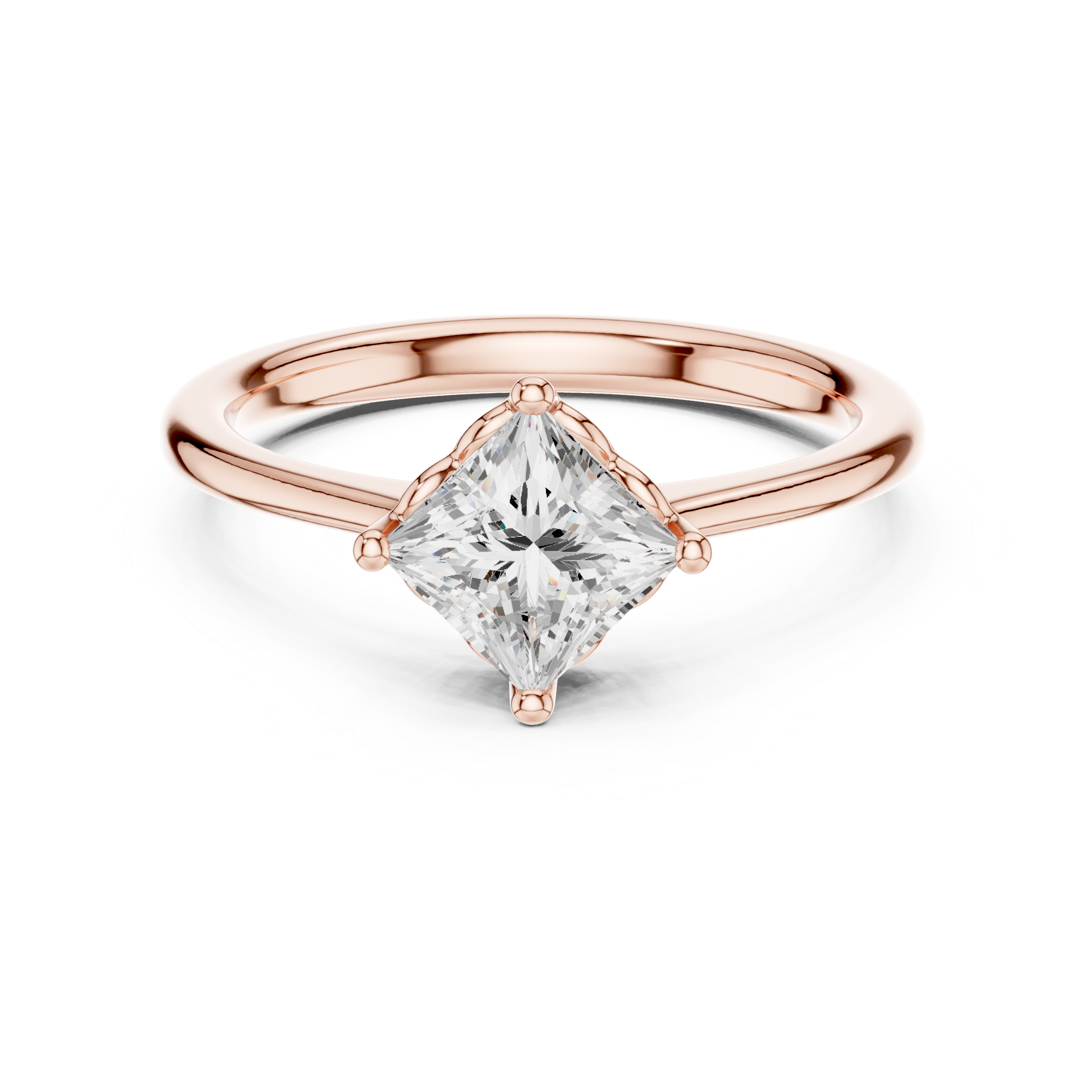 Princess Solitaire Engagement Ring