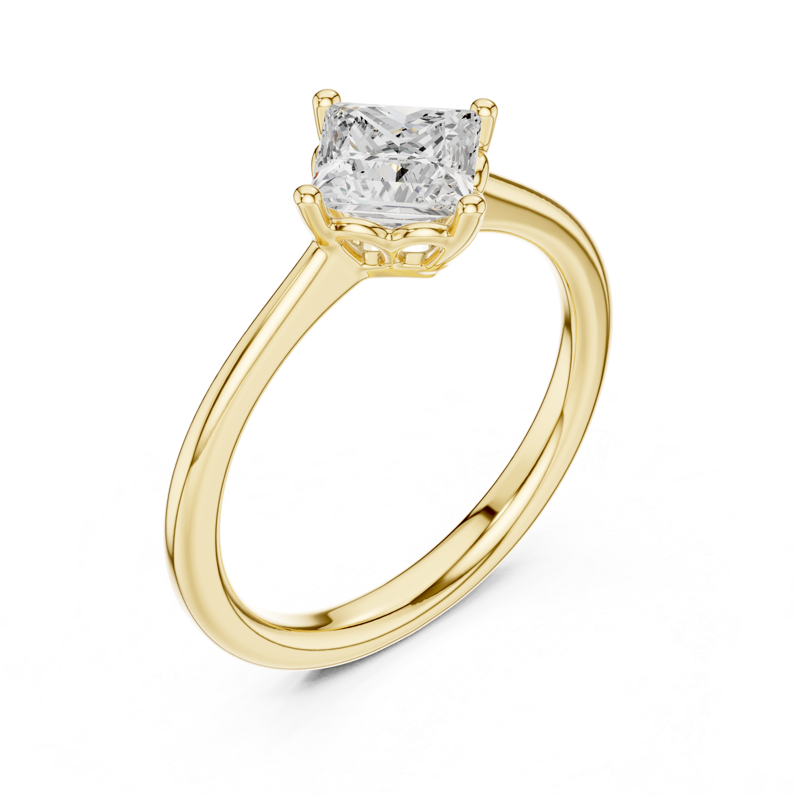 Princess Solitaire Engagement Ring