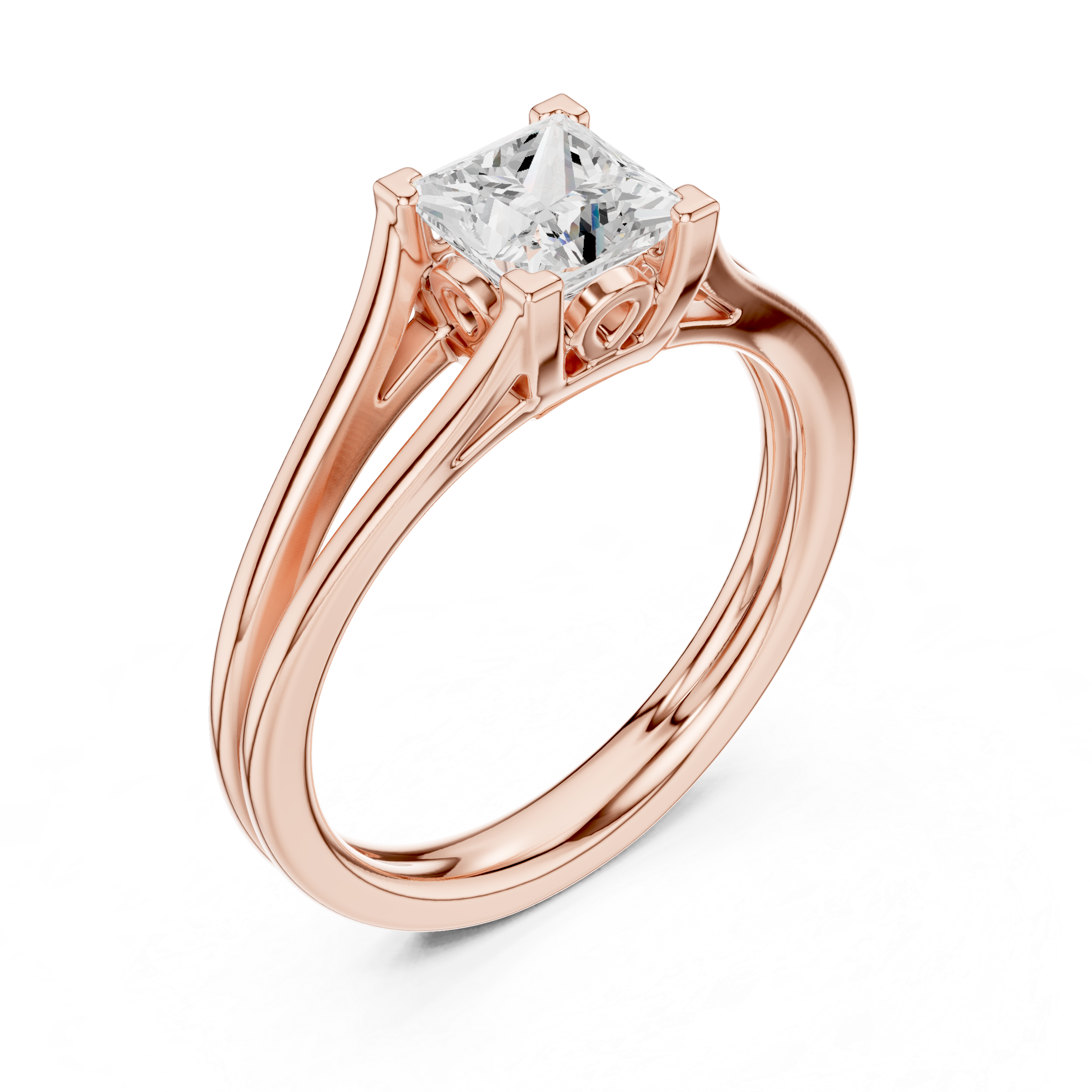 Princess Solitaire Engagement Ring