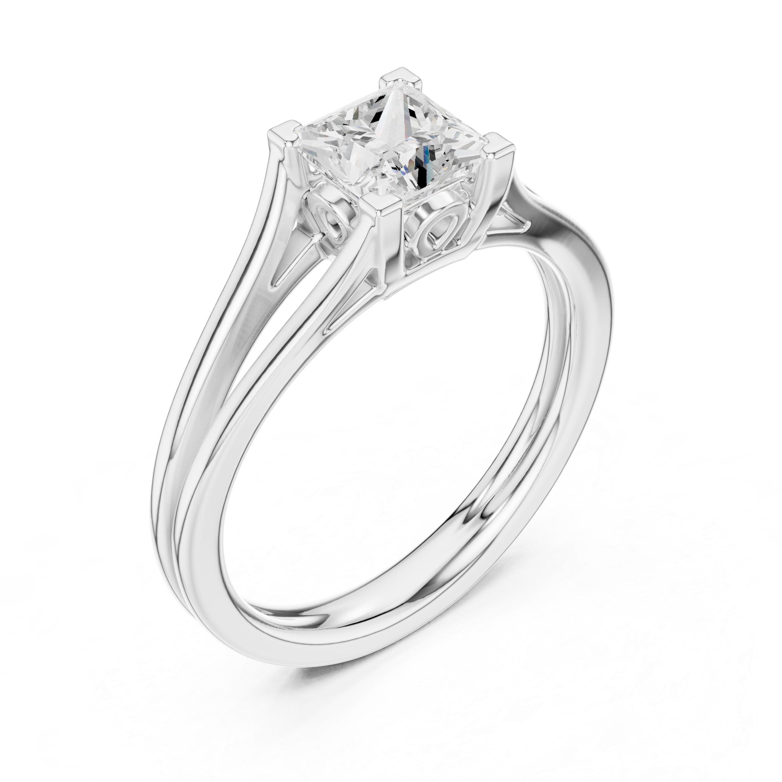 Princess Solitaire Engagement Ring