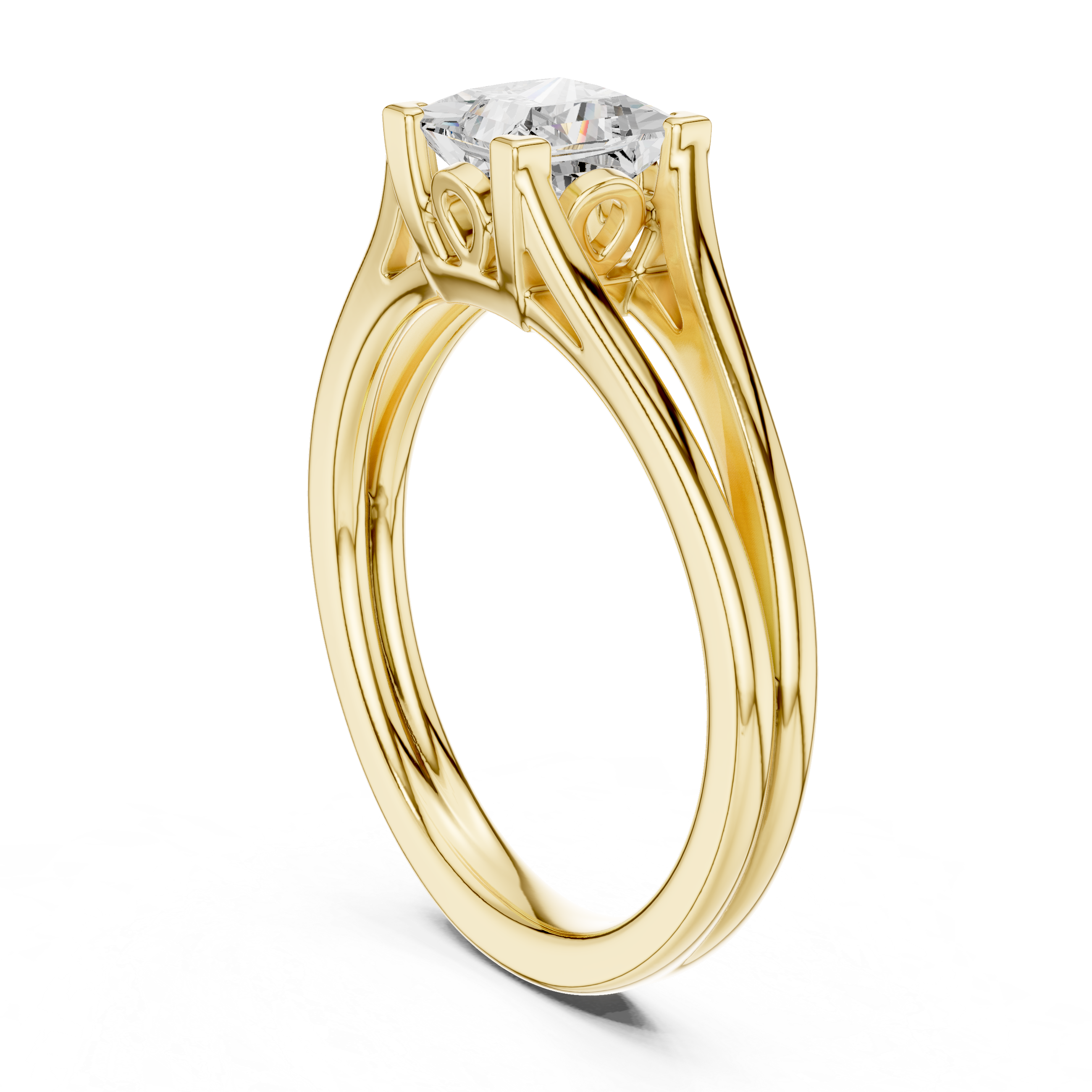 Princess Solitaire Engagement Ring