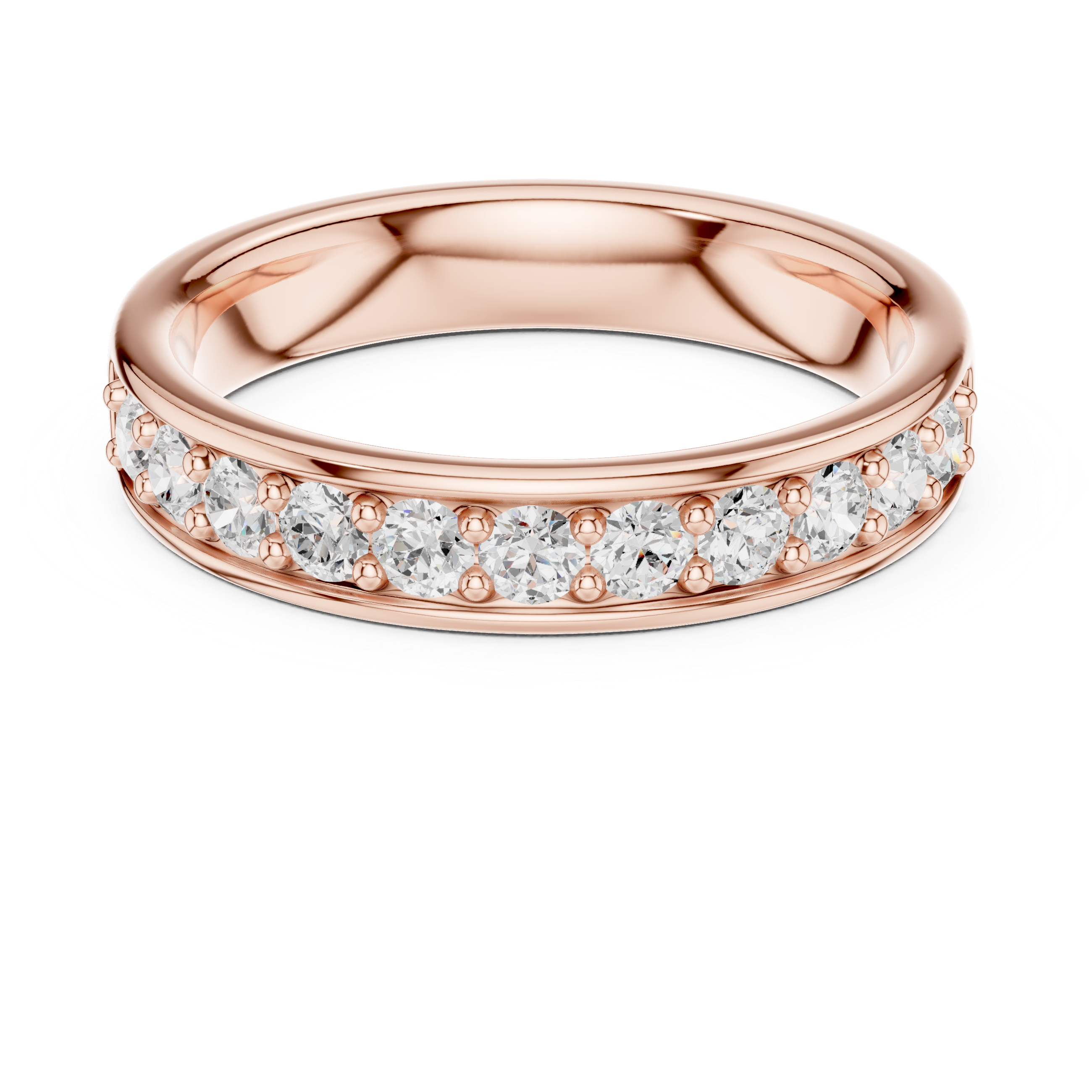 Channel Set Diamond Wedding Band