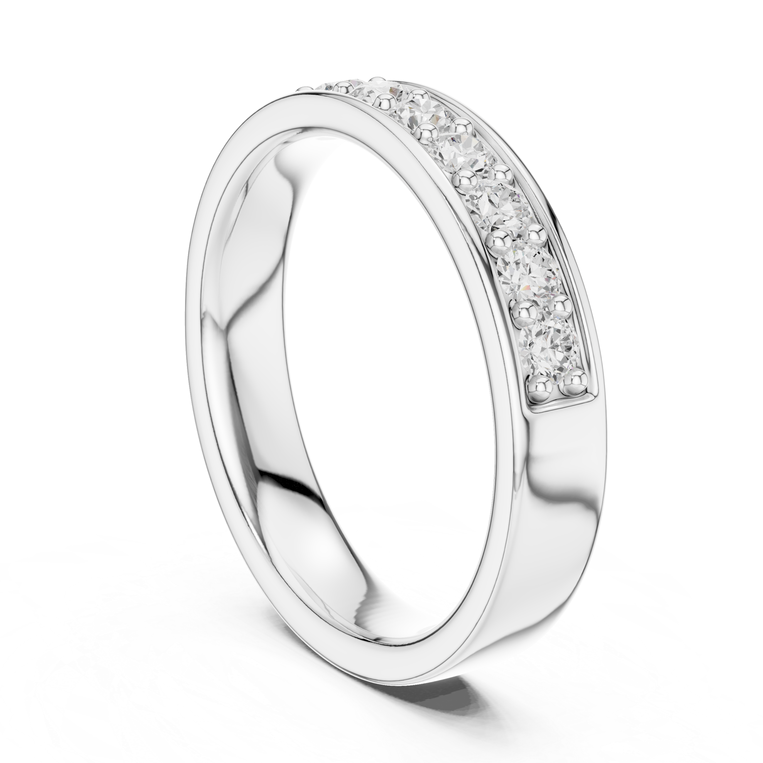 Channel Set Diamond Wedding Band
