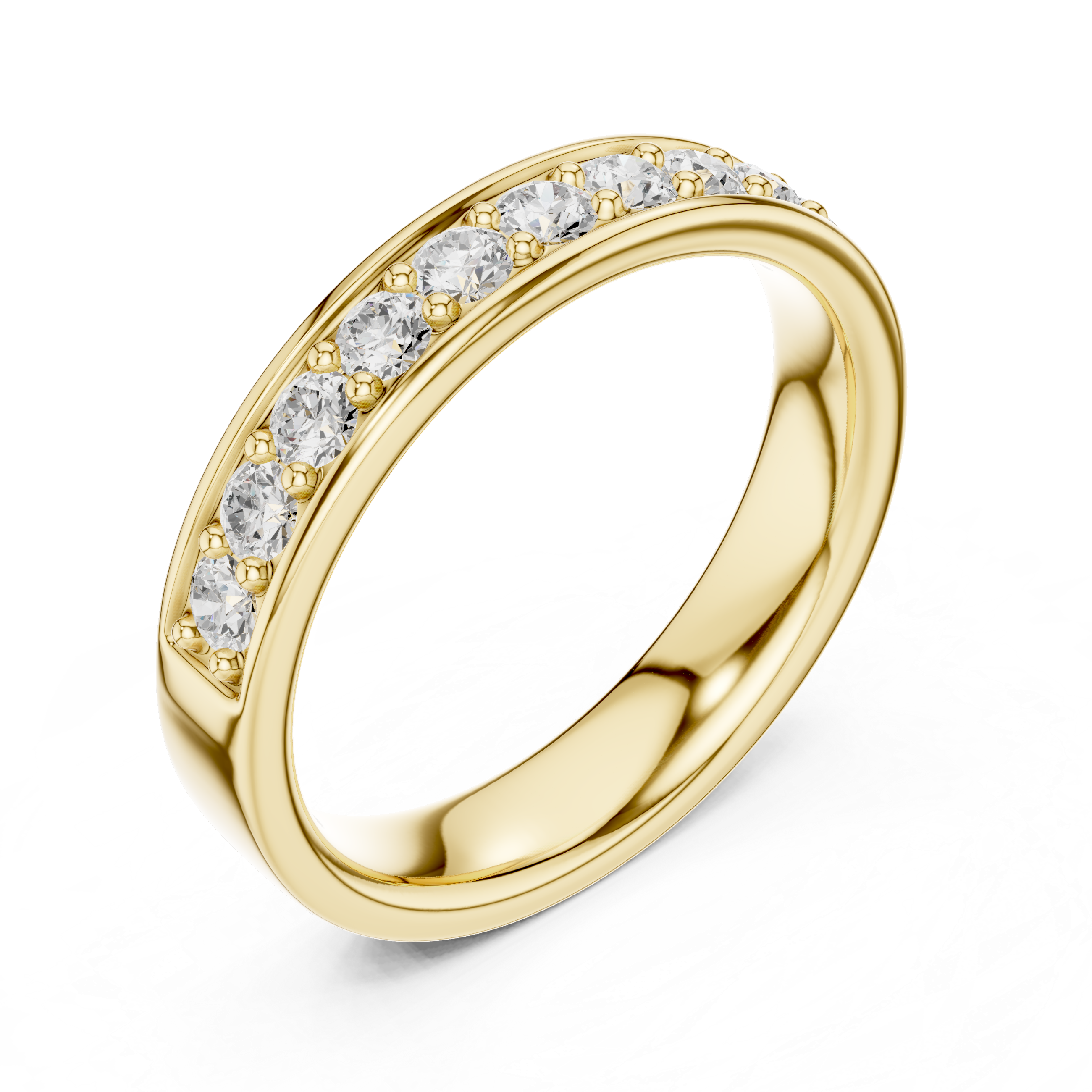 Channel Set Diamond Wedding Band