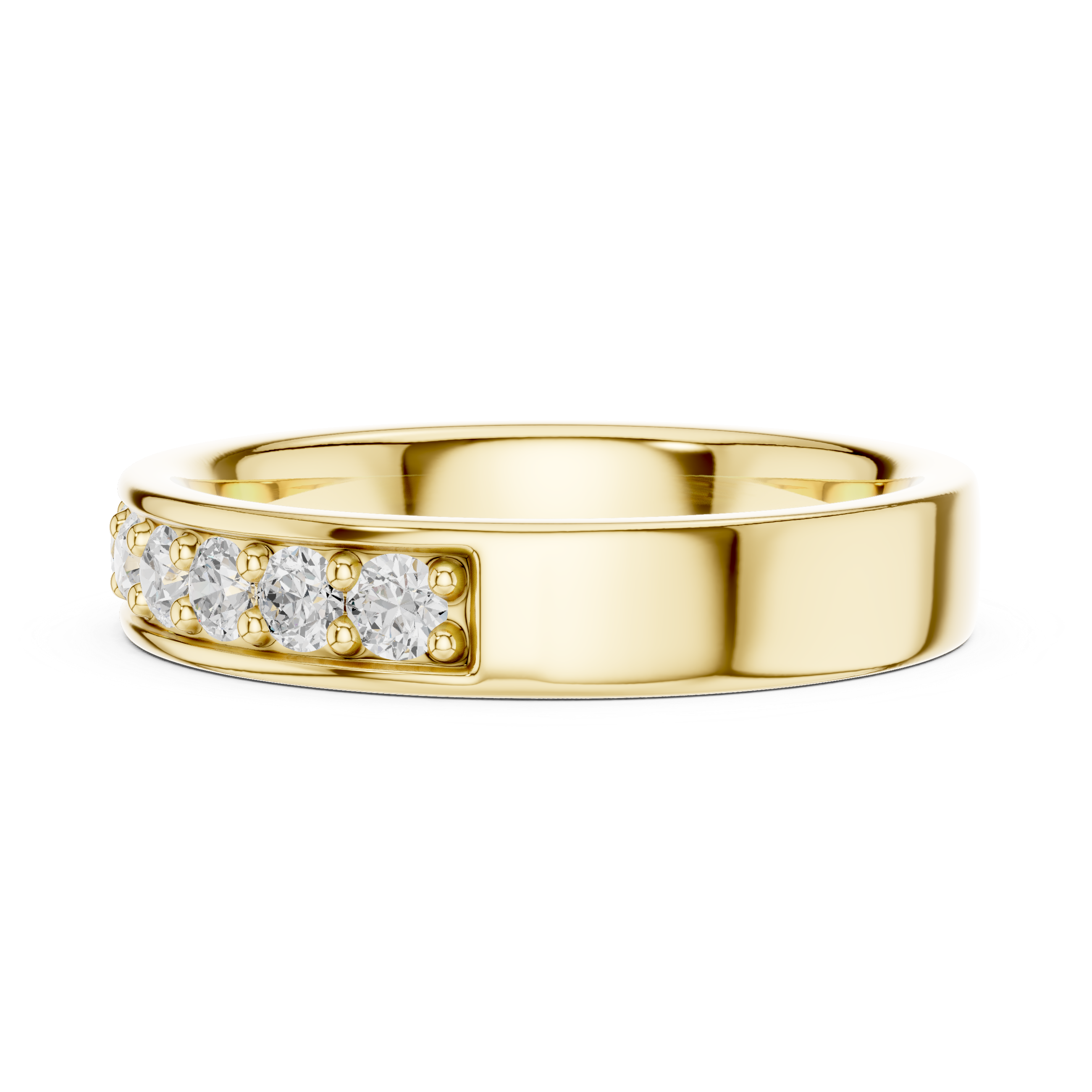 Channel Set Diamond Wedding Band