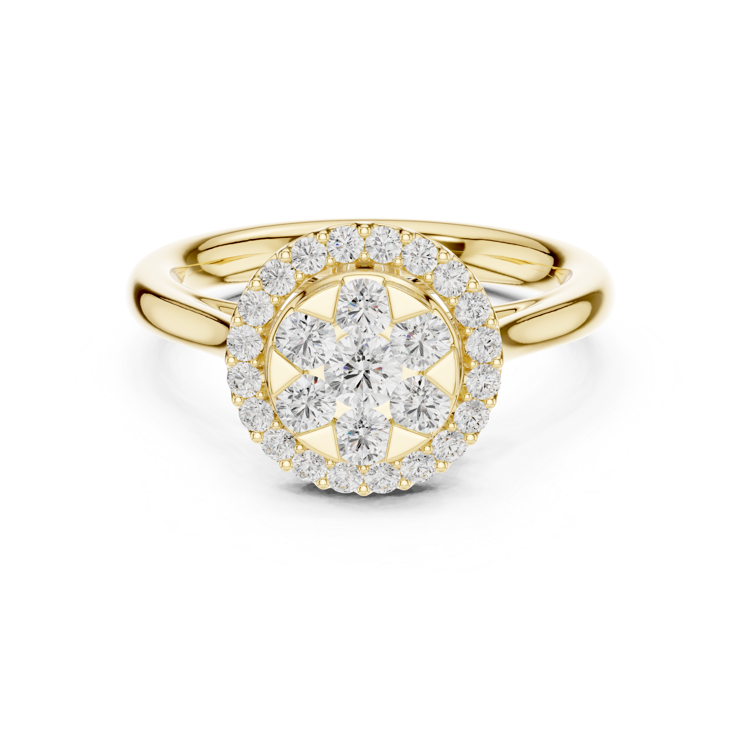 Round Halo Diamond Engagement Ring