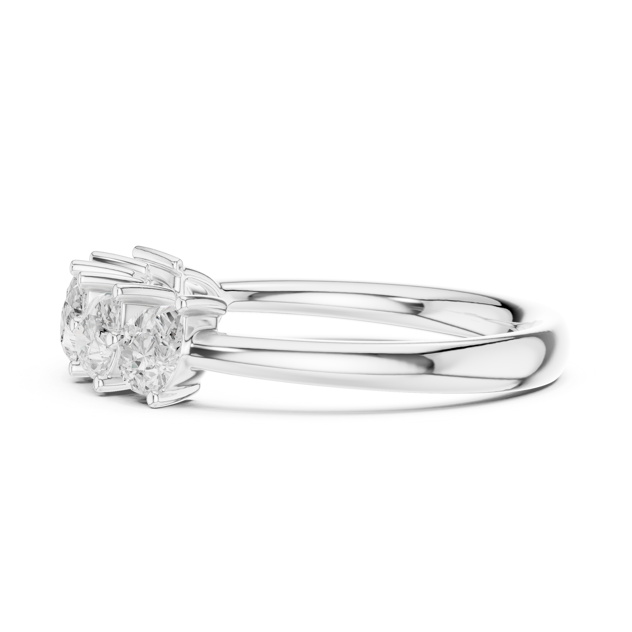 Pear Diamond Wedding Band Ring