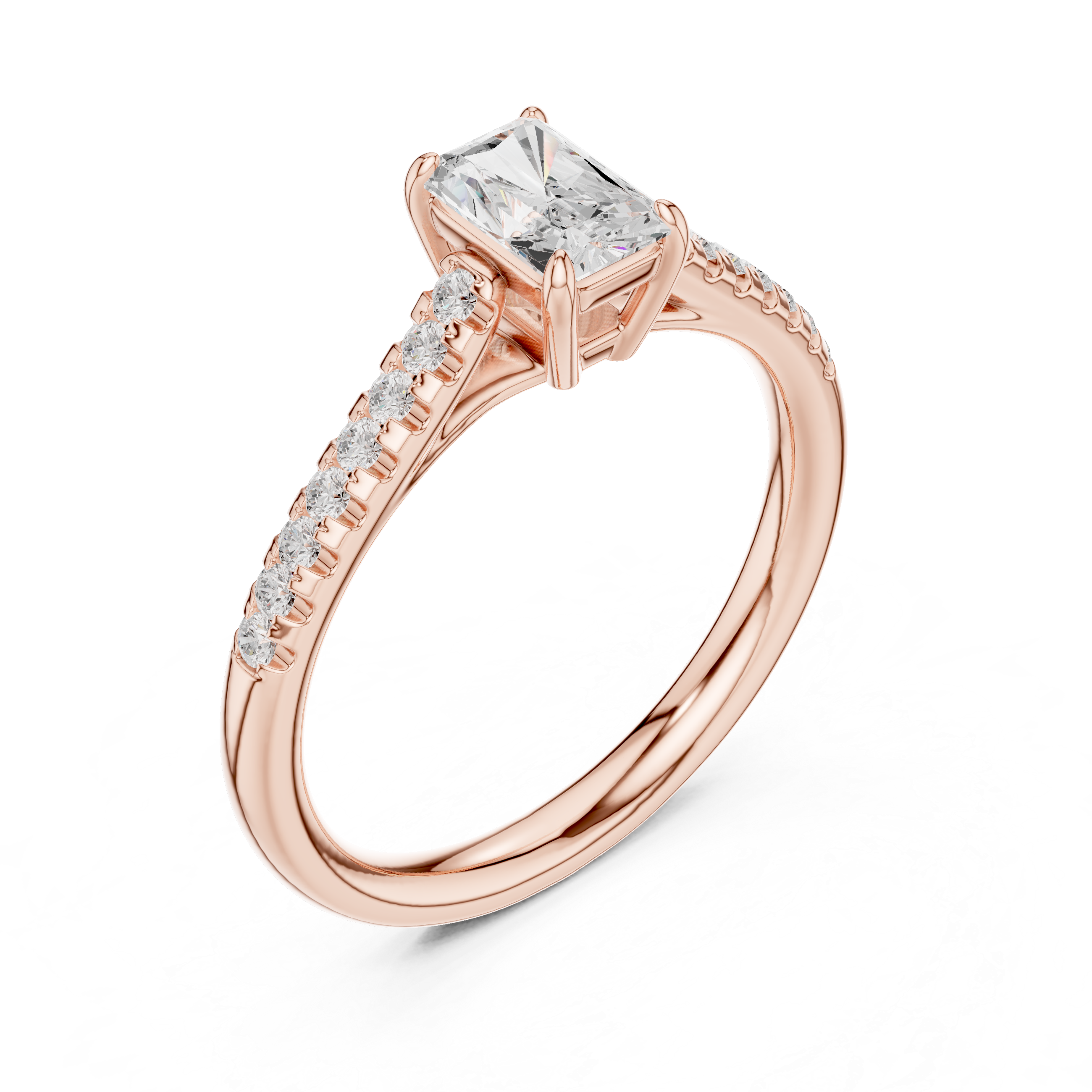 Radiant Cut Diamond Solitaire Engagement Ring