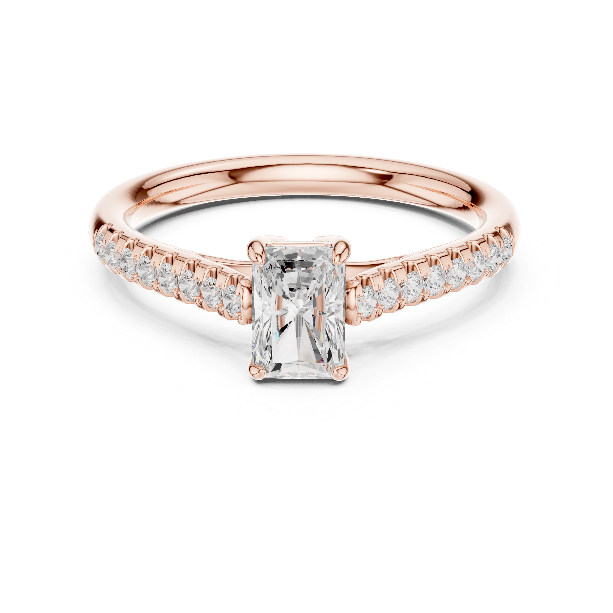 Radiant Cut Diamond Solitaire Engagement Ring