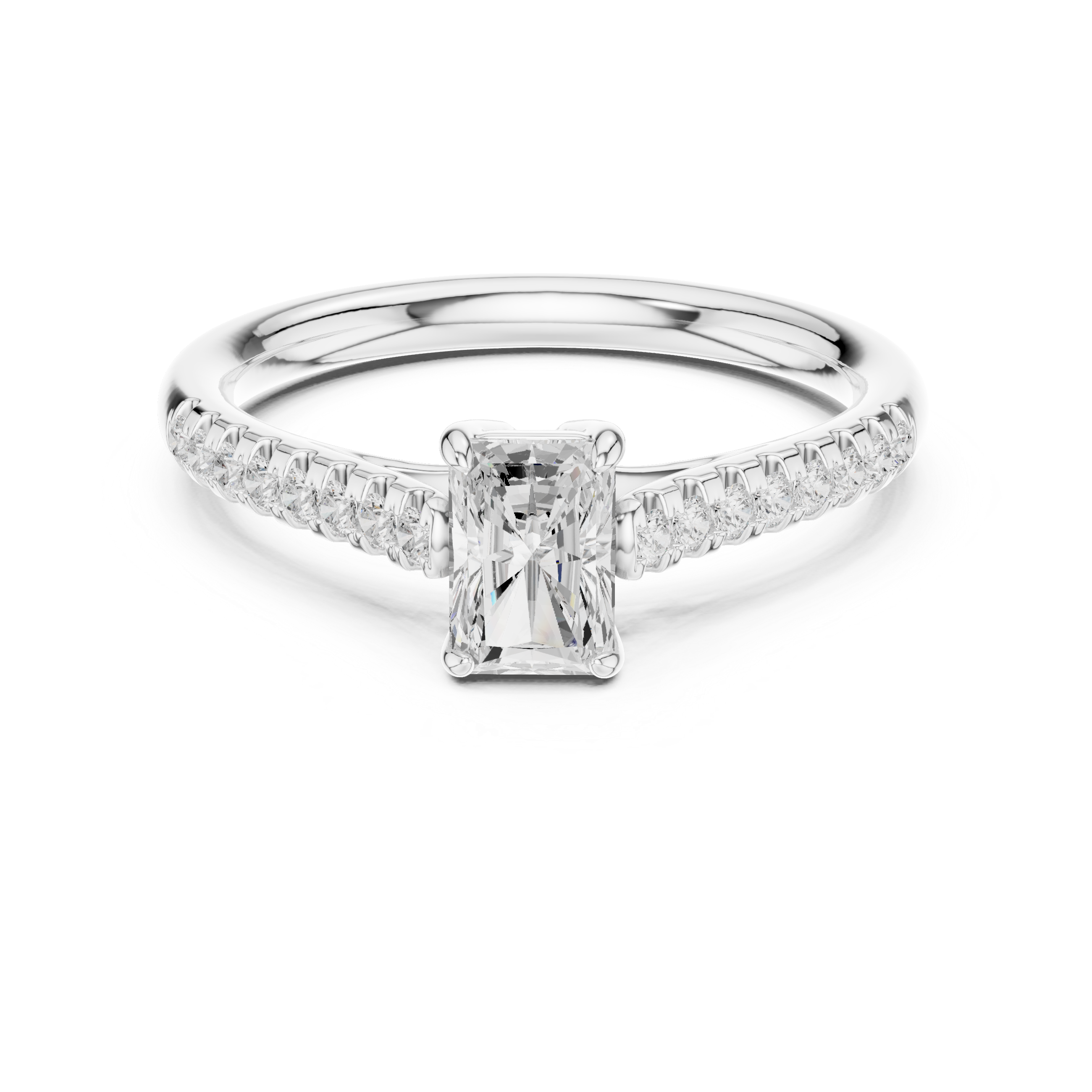Radiant Cut Diamond Solitaire Engagement Ring