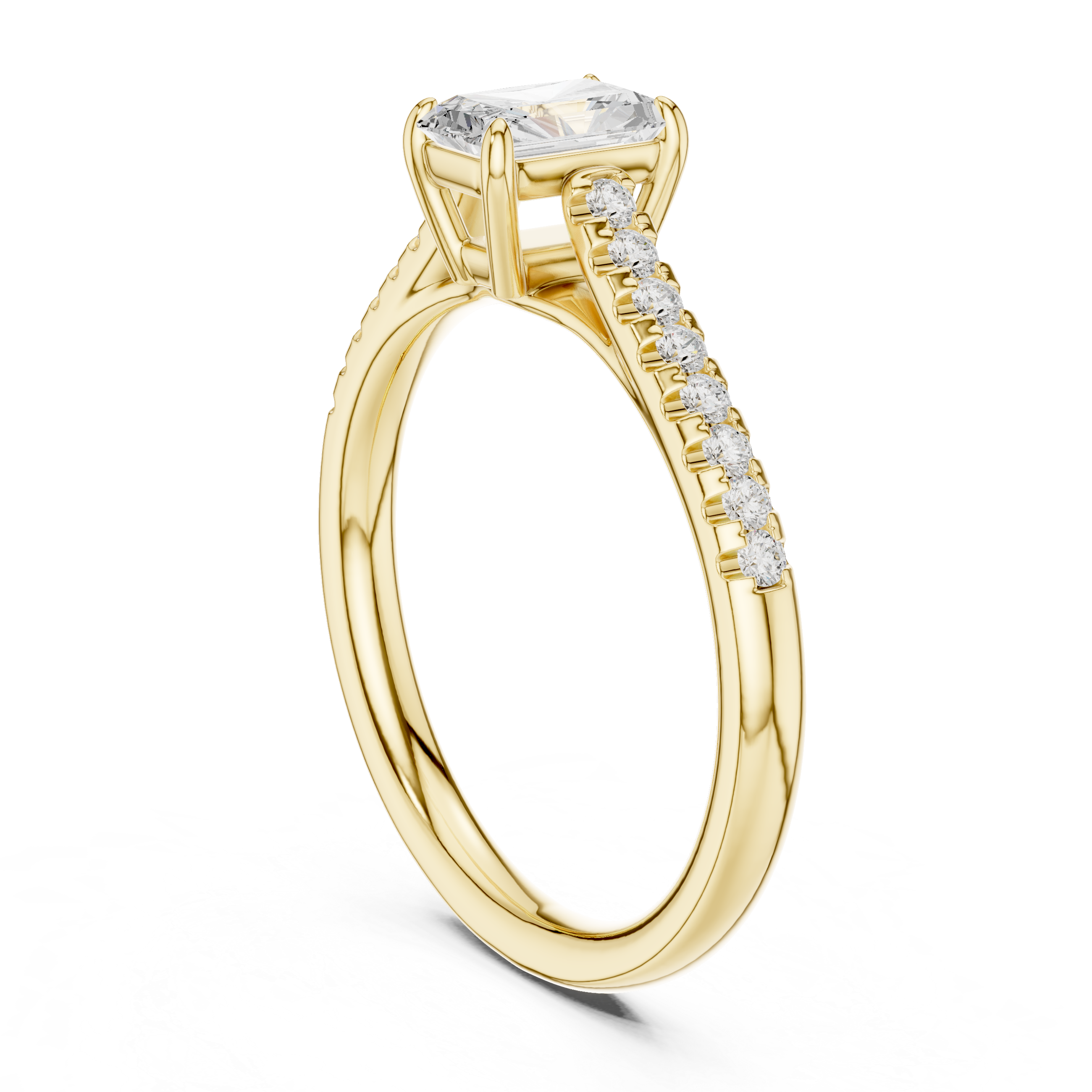 Radiant Cut Diamond Solitaire Engagement Ring