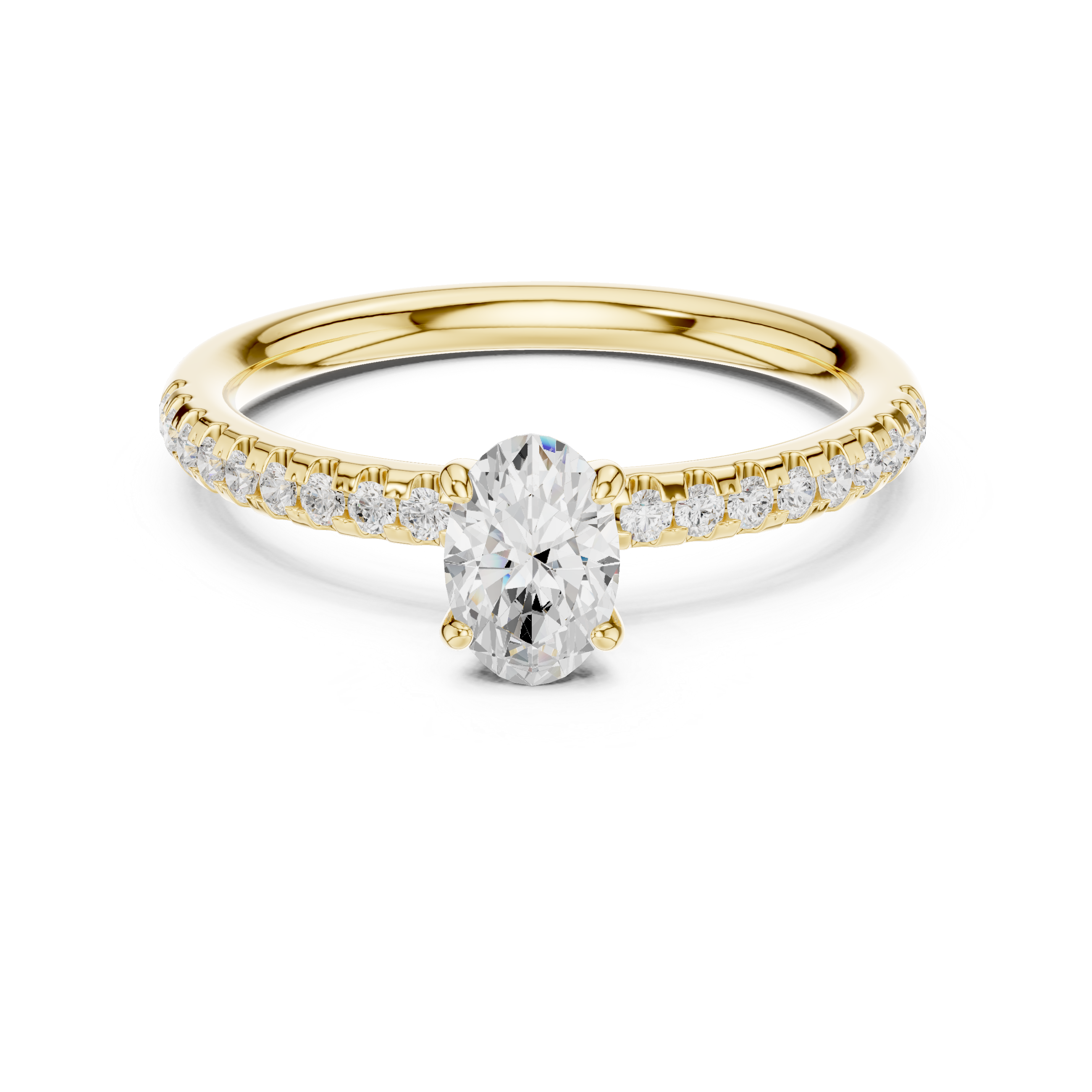 Oval Diamond Solitaire Engagement Ring
