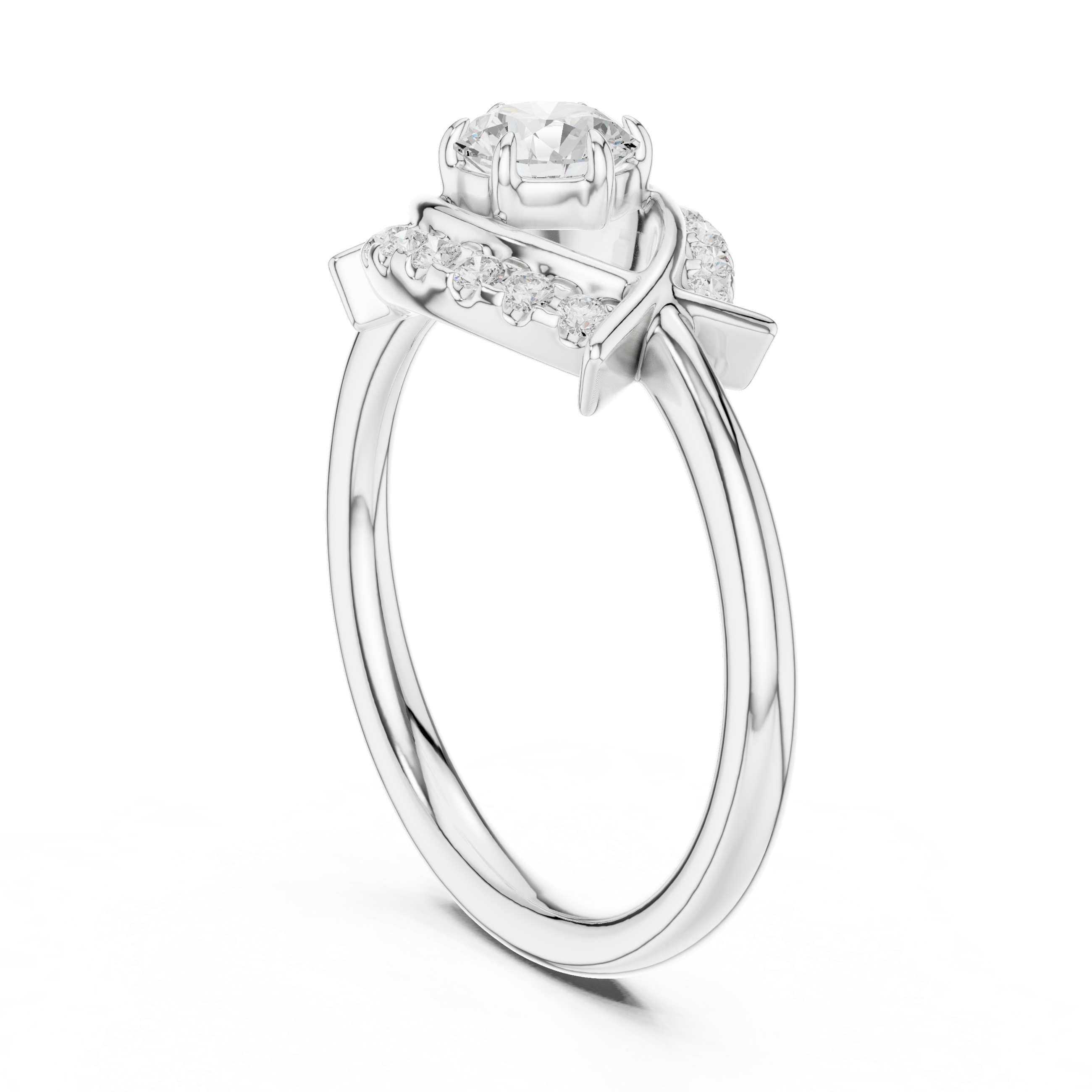 Diamond Evil Eye Engagement Ring