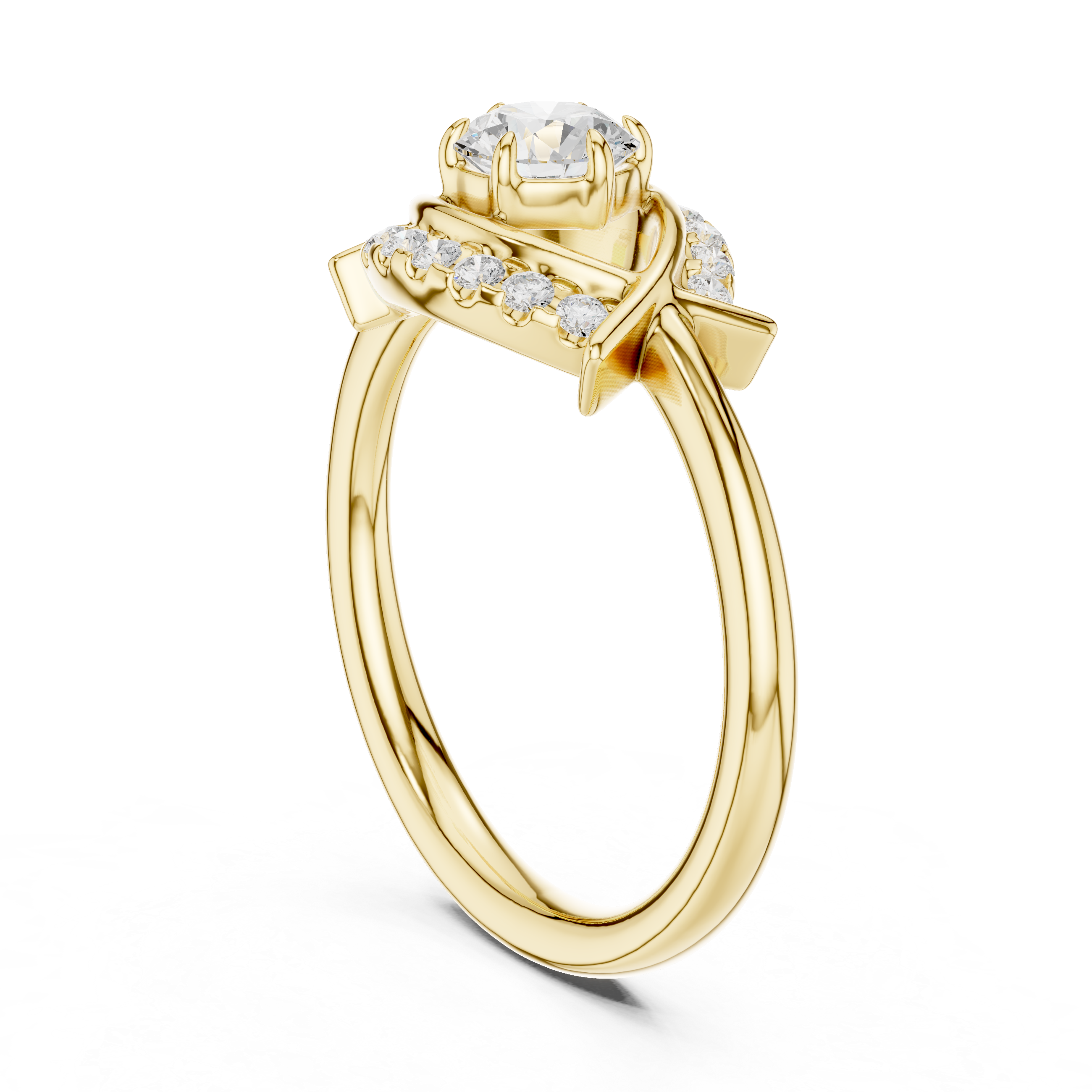 Diamond Evil Eye Engagement Ring