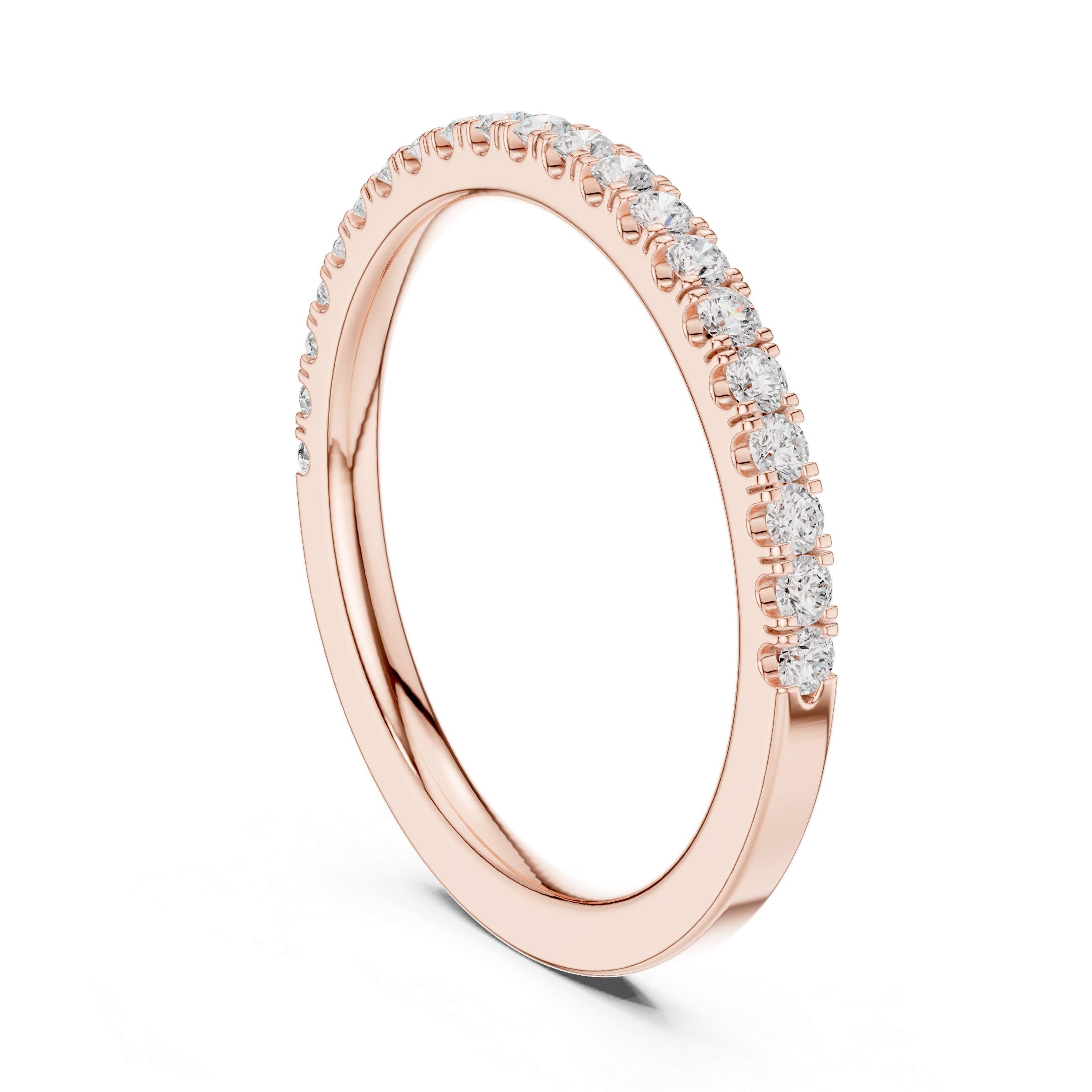 Minimalist Diamond Half Eternity Ring