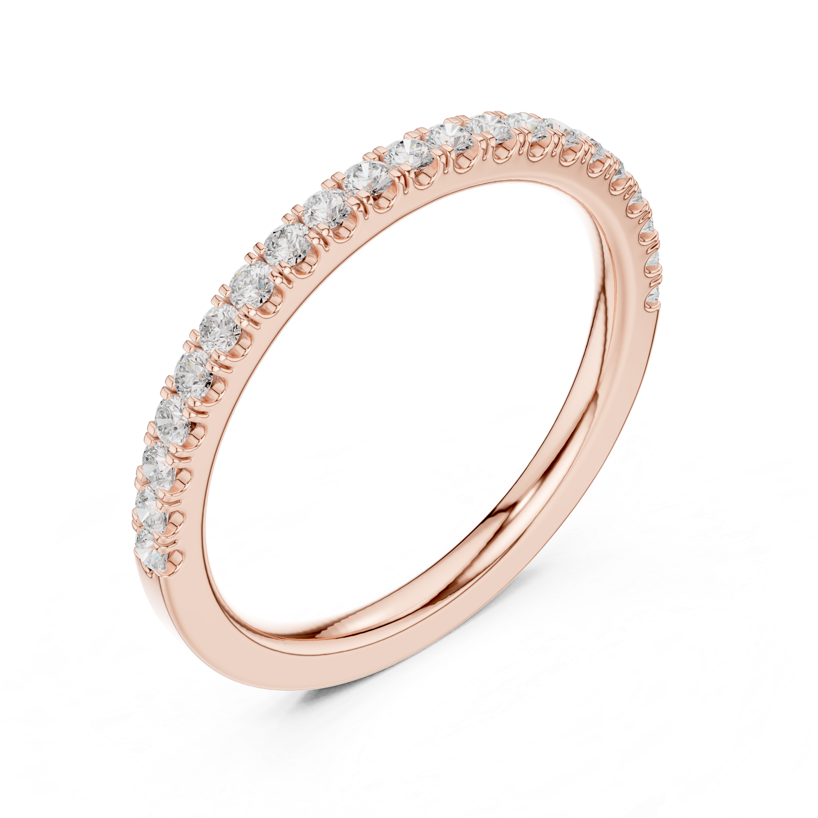 Minimalist Diamond Half Eternity Ring