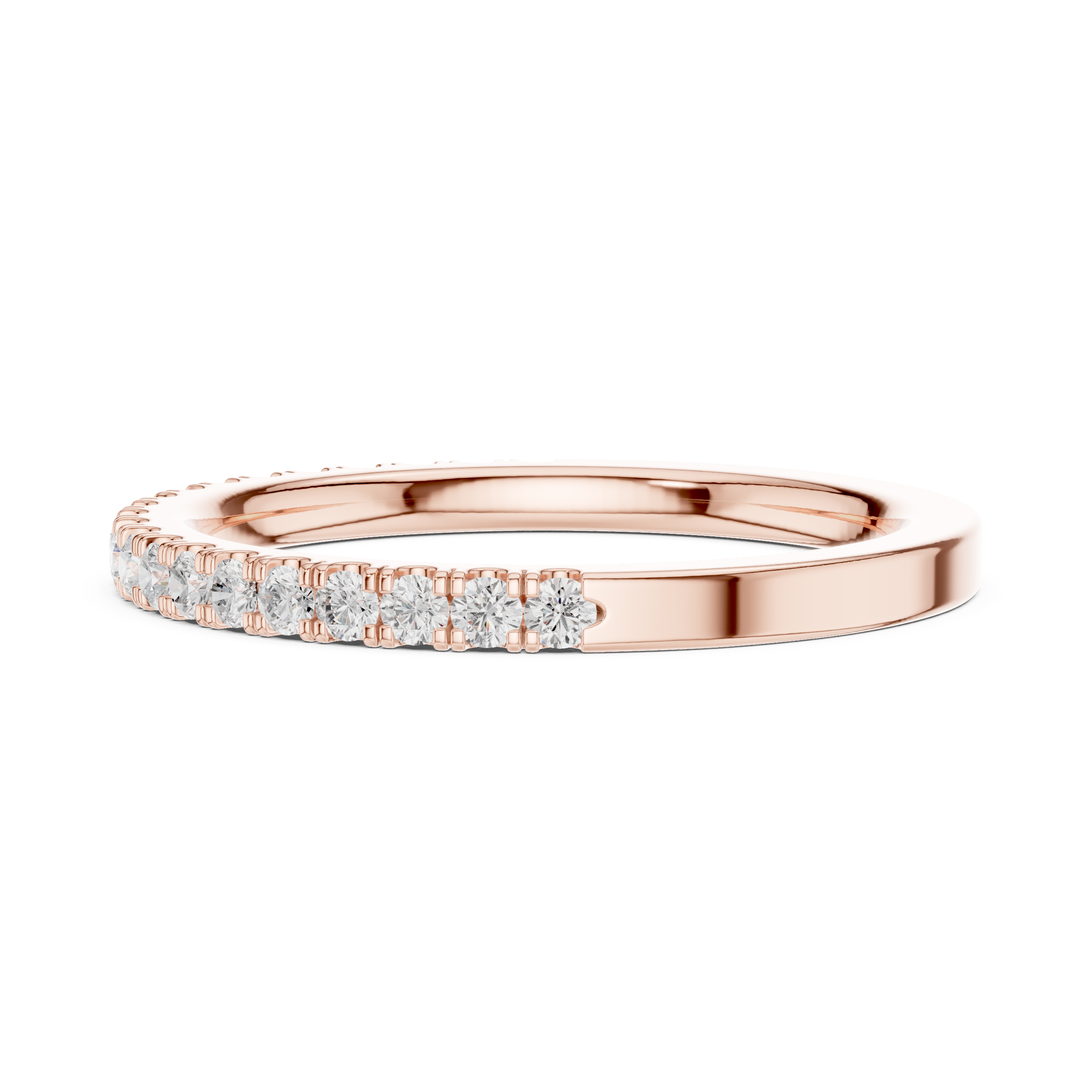 Minimalist Diamond Half Eternity Ring