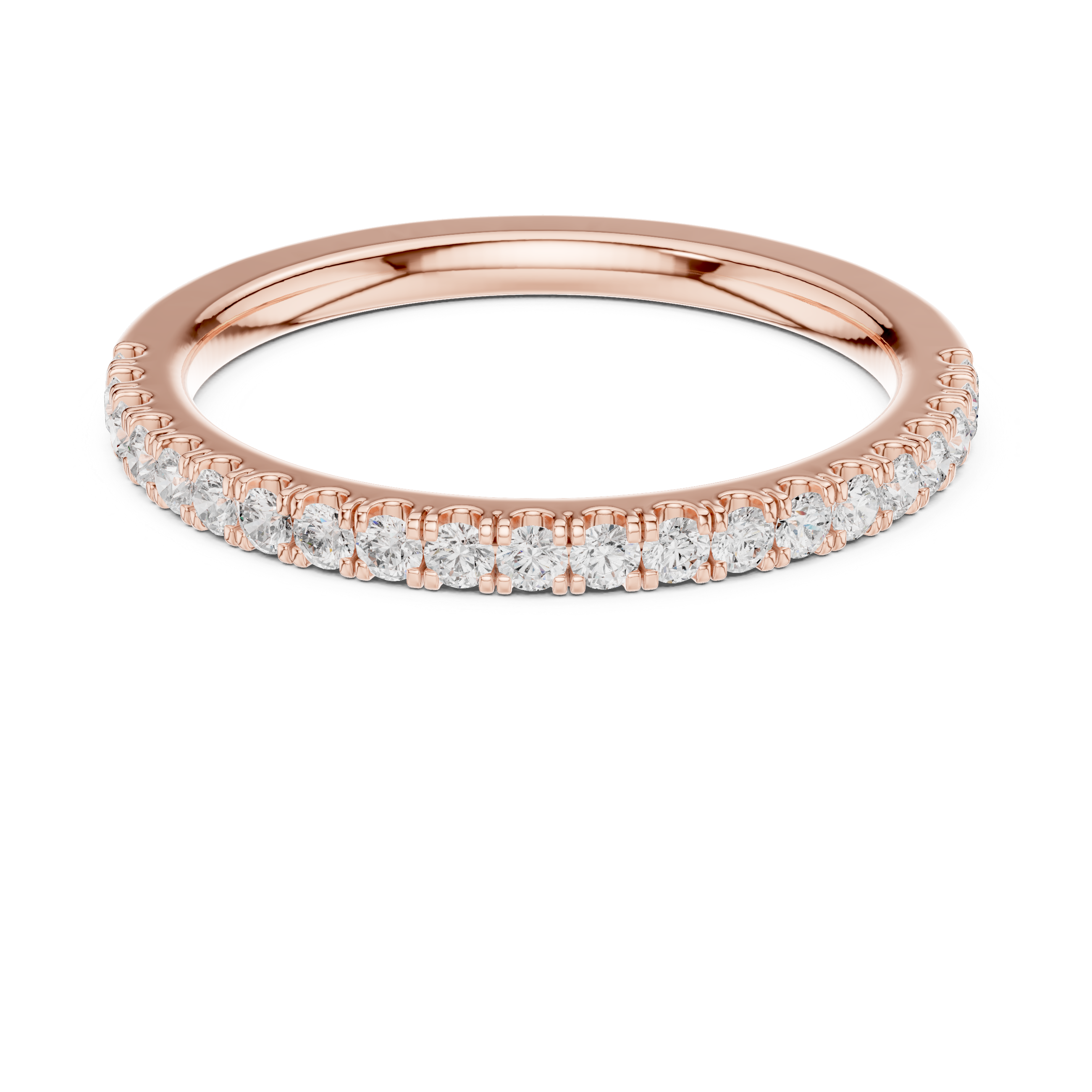 Minimalist Diamond Half Eternity Ring