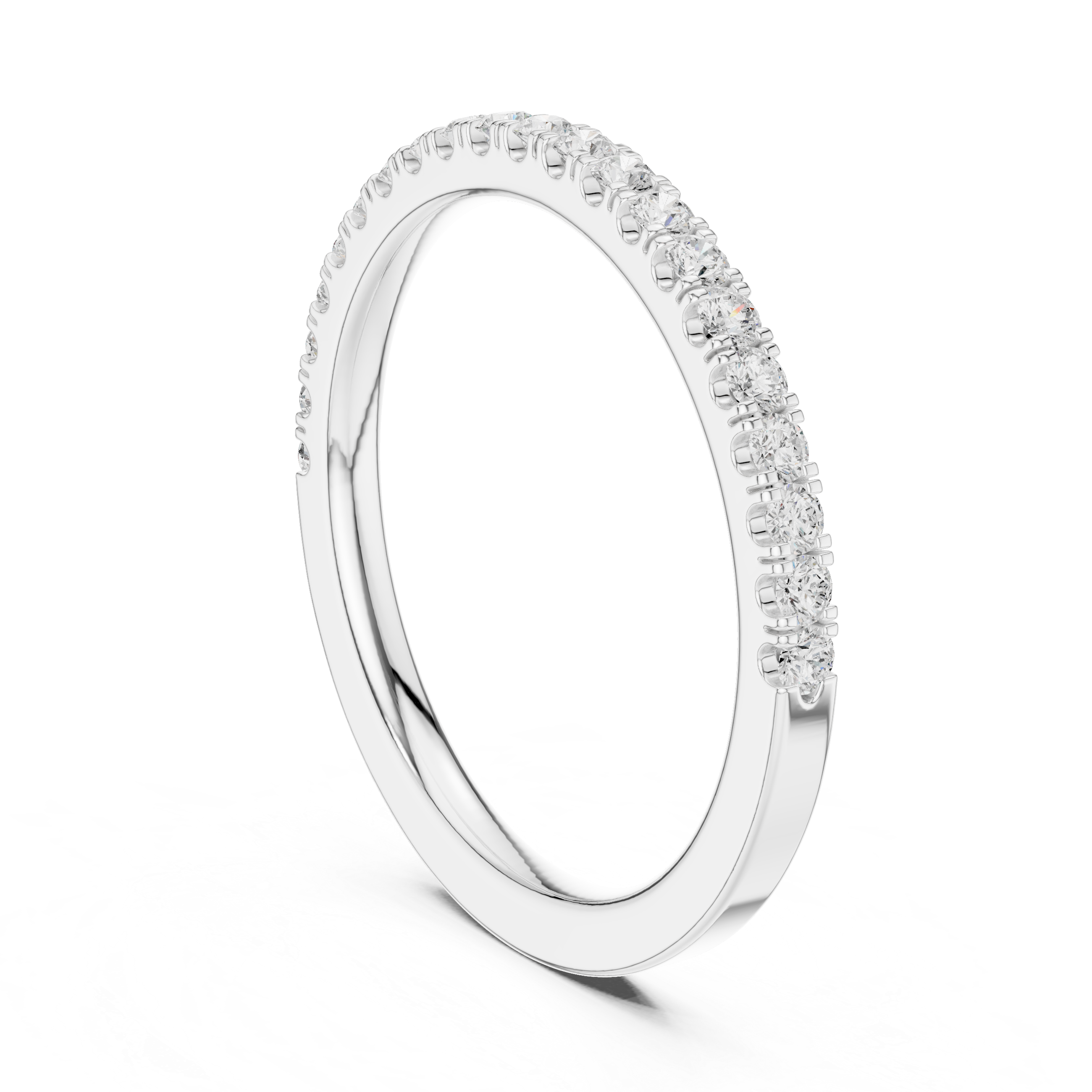 Minimalist Diamond Half Eternity Ring