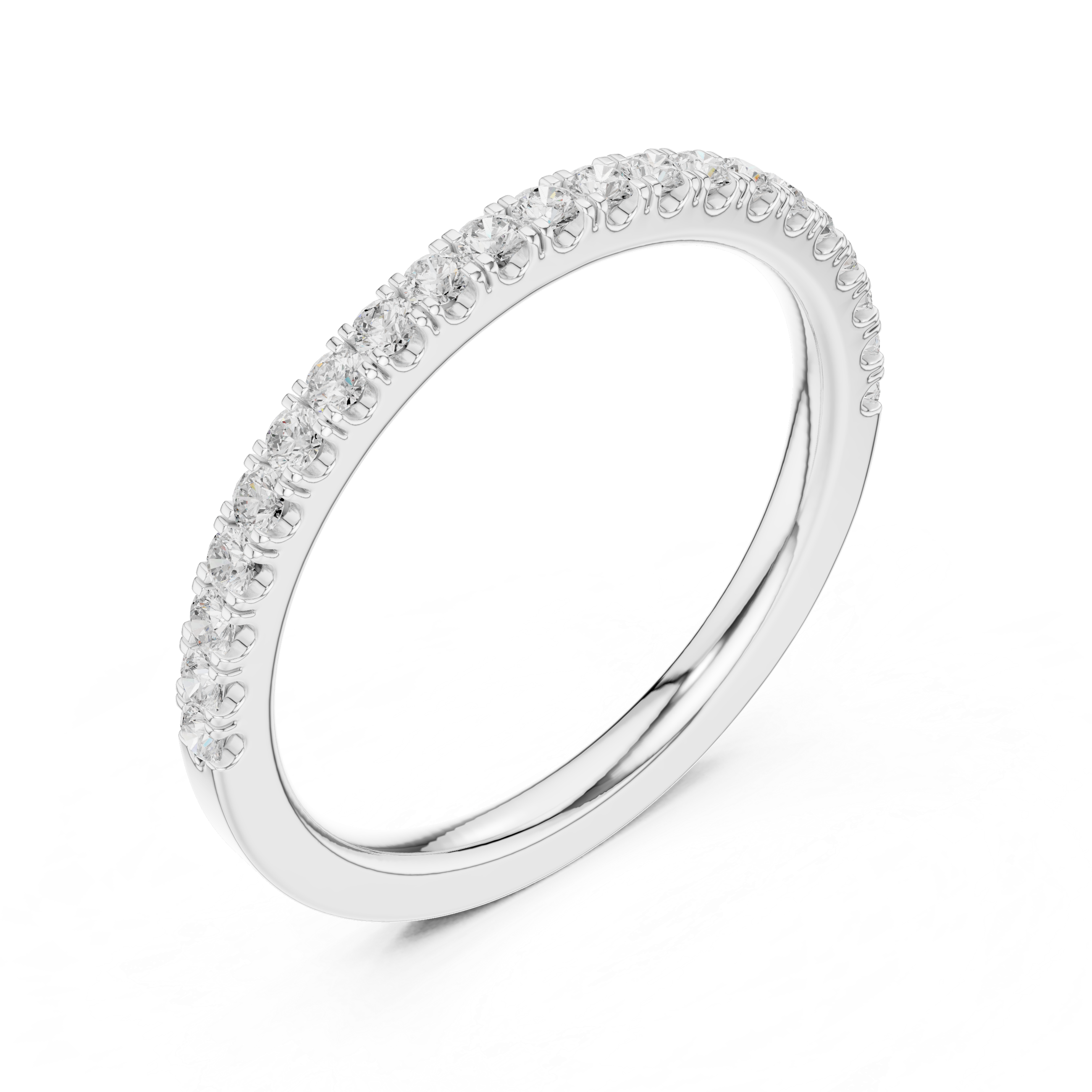 Minimalist Diamond Half Eternity Ring