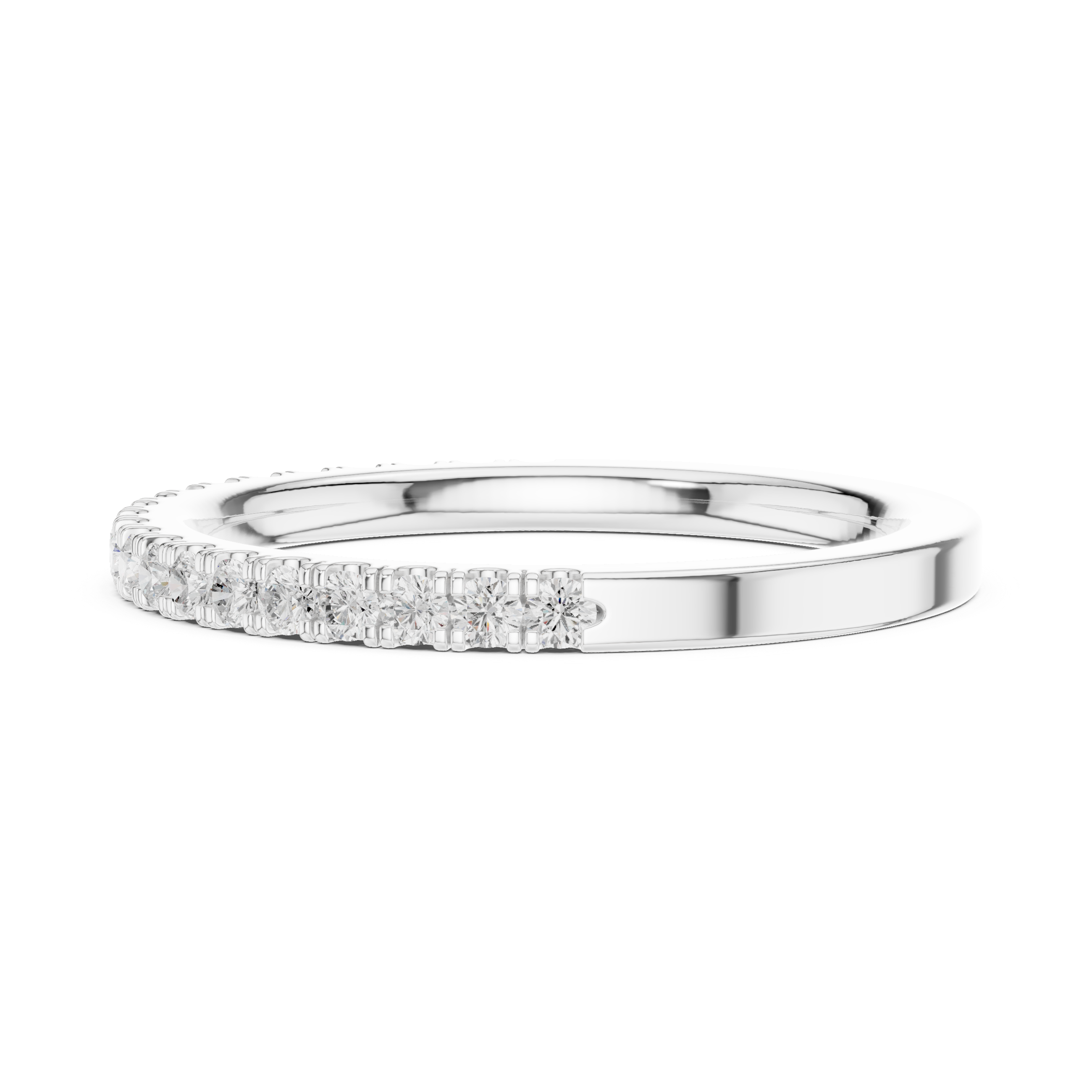 Minimalist Diamond Half Eternity Ring