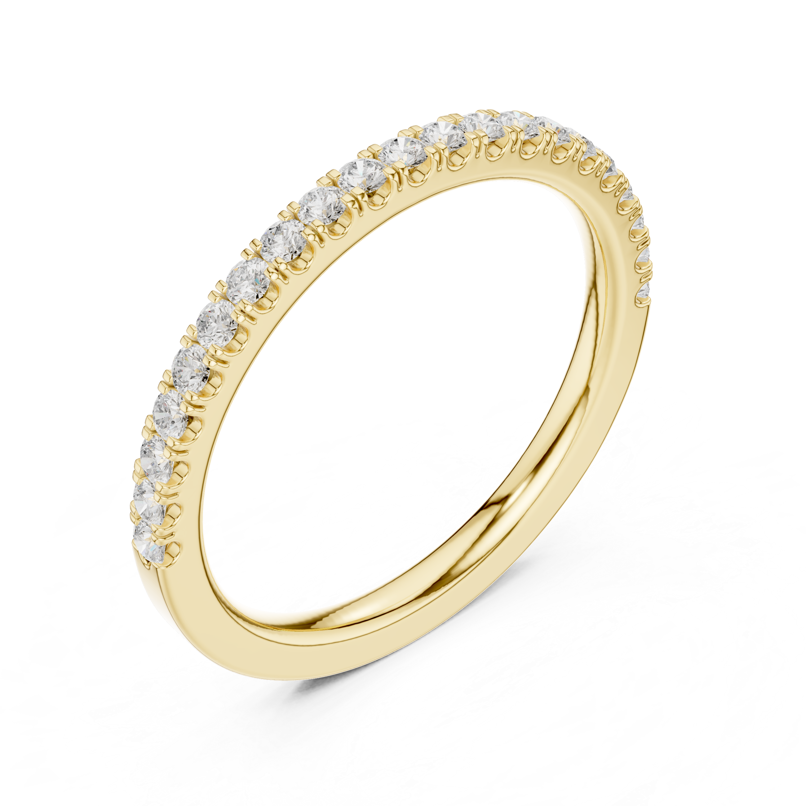 Minimalist Diamond Half Eternity Ring