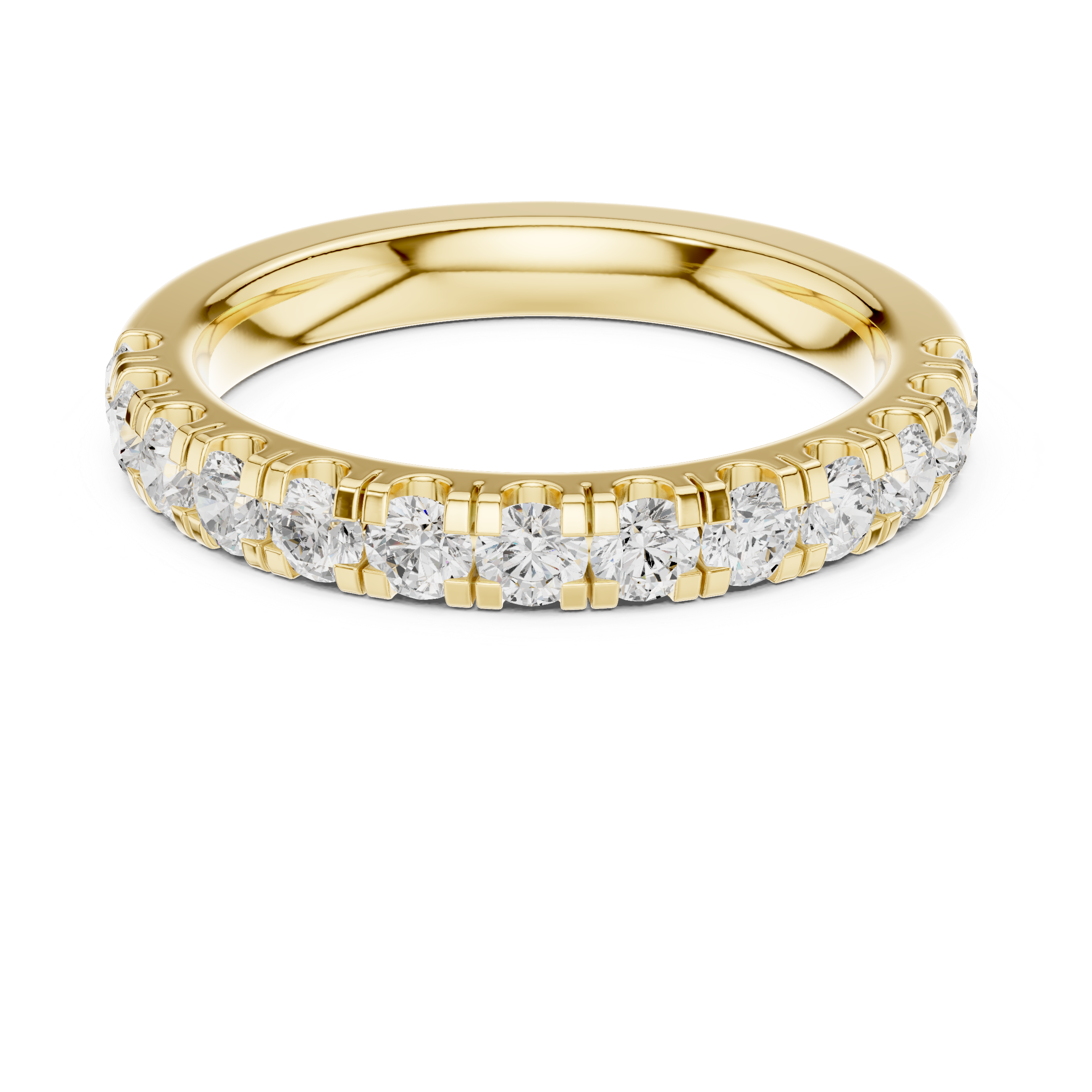 Round Diamond Half Eternity Wedding Ring