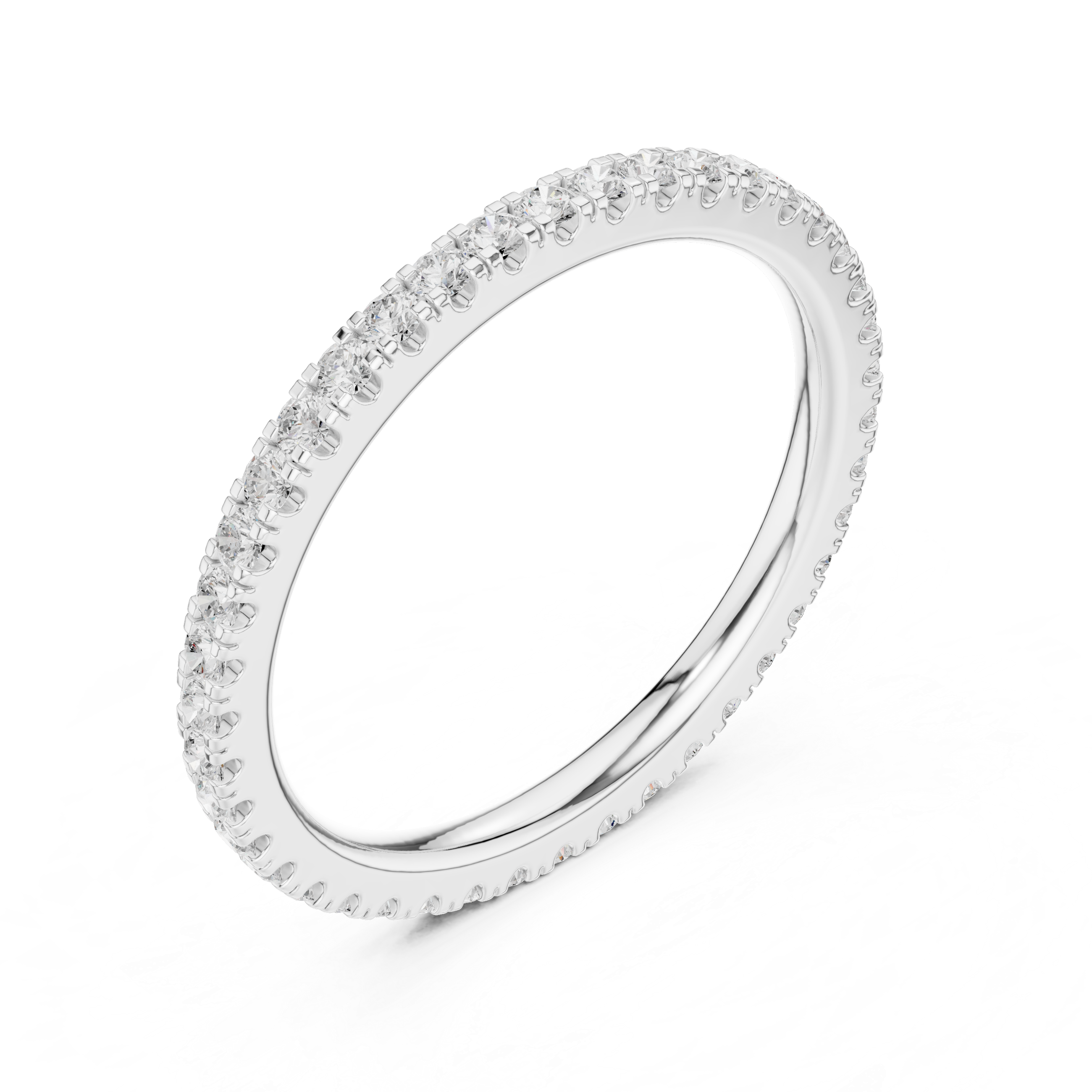 Ultra Thin Diamond Eternity Wedding Band