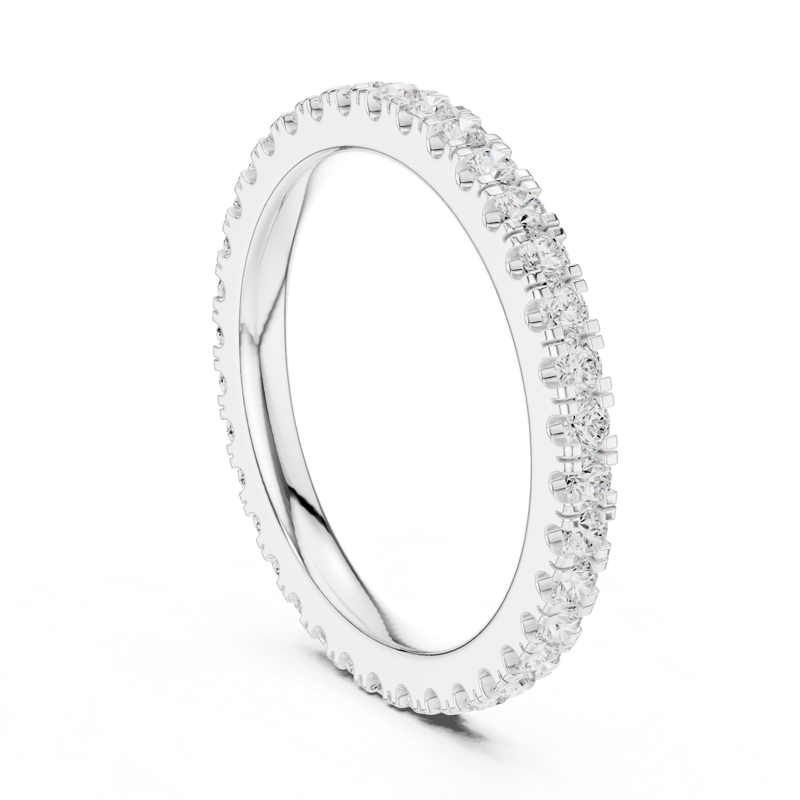 Round Diamond Eternity Wedding Band