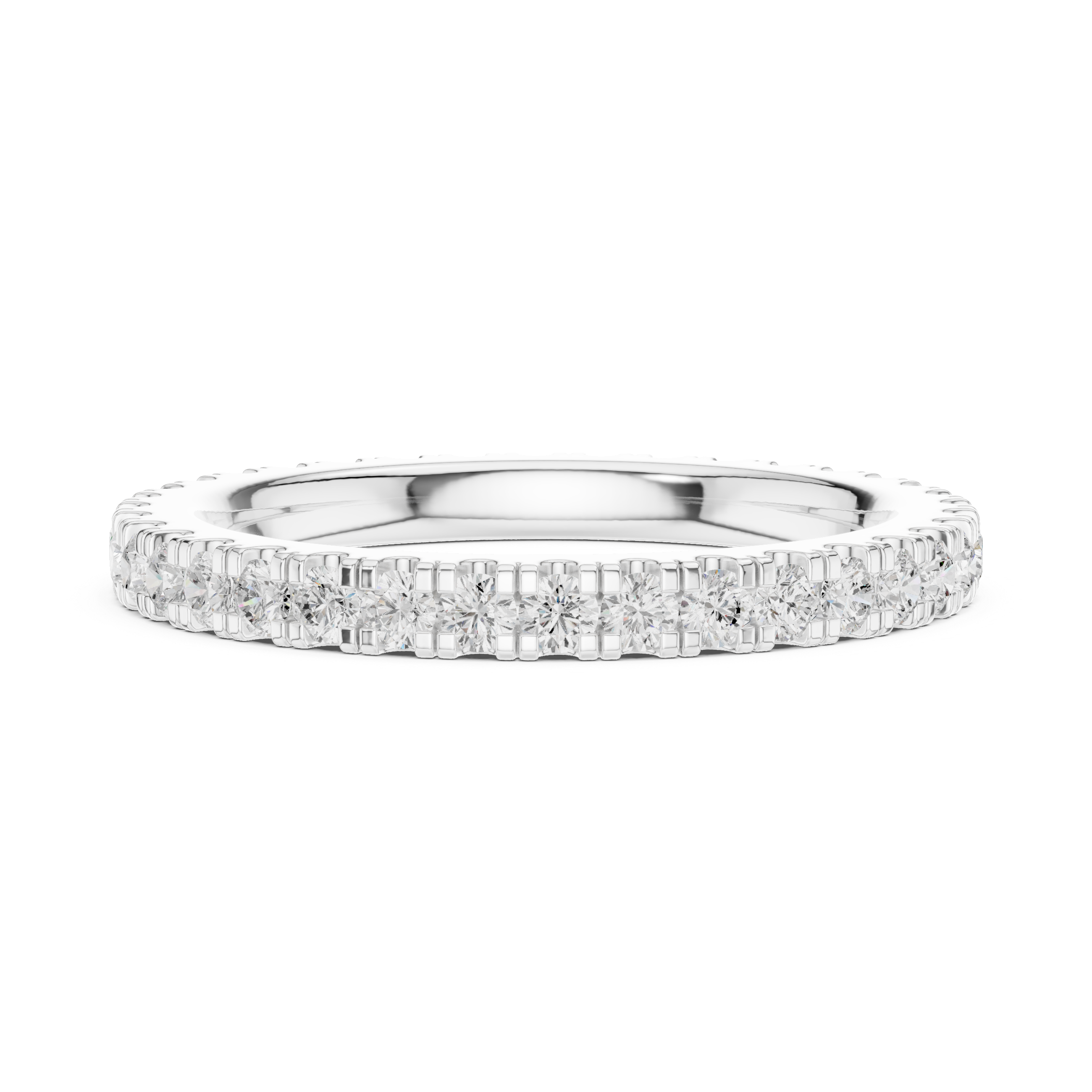 Round Diamond Eternity Wedding Band