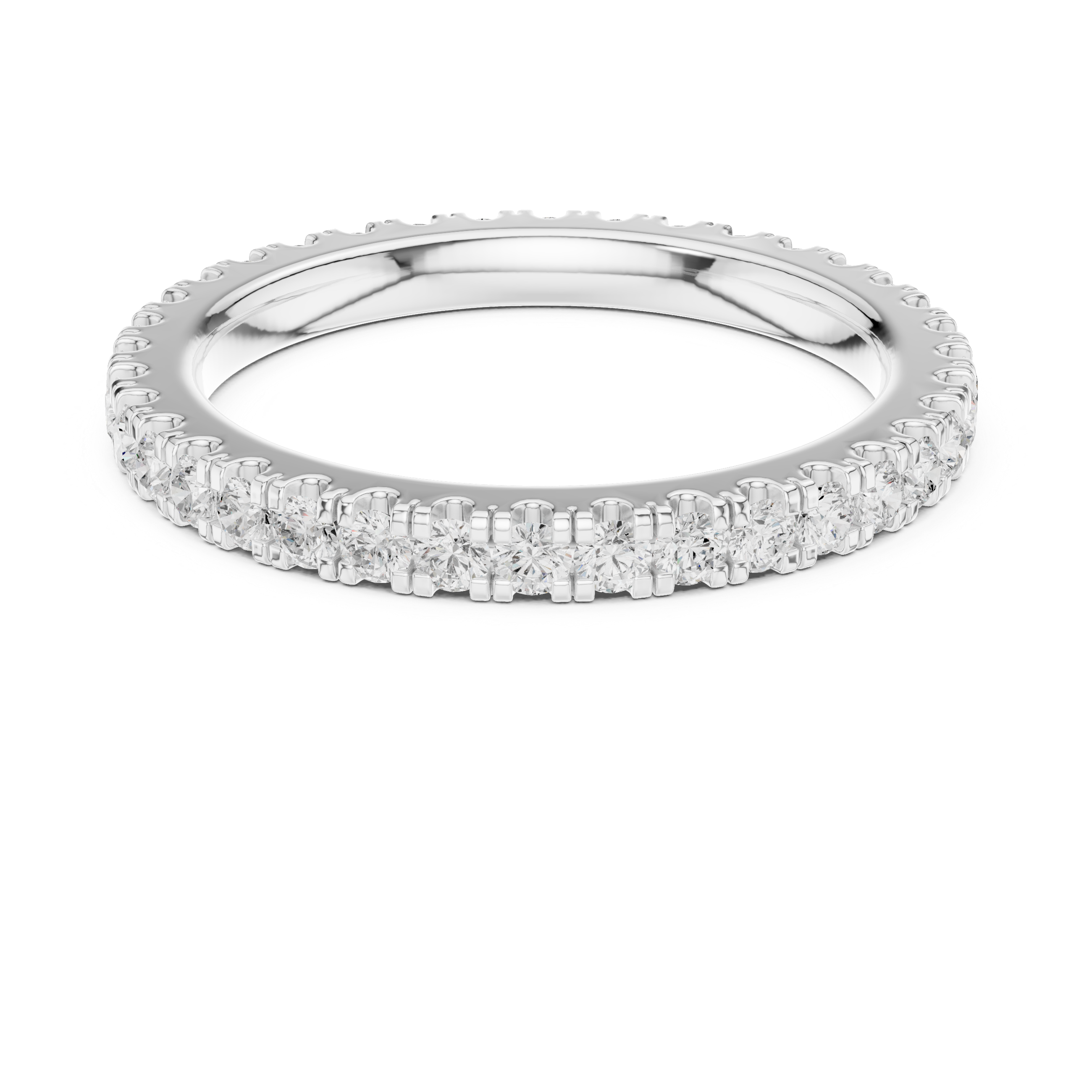 Round Diamond Eternity Wedding Band