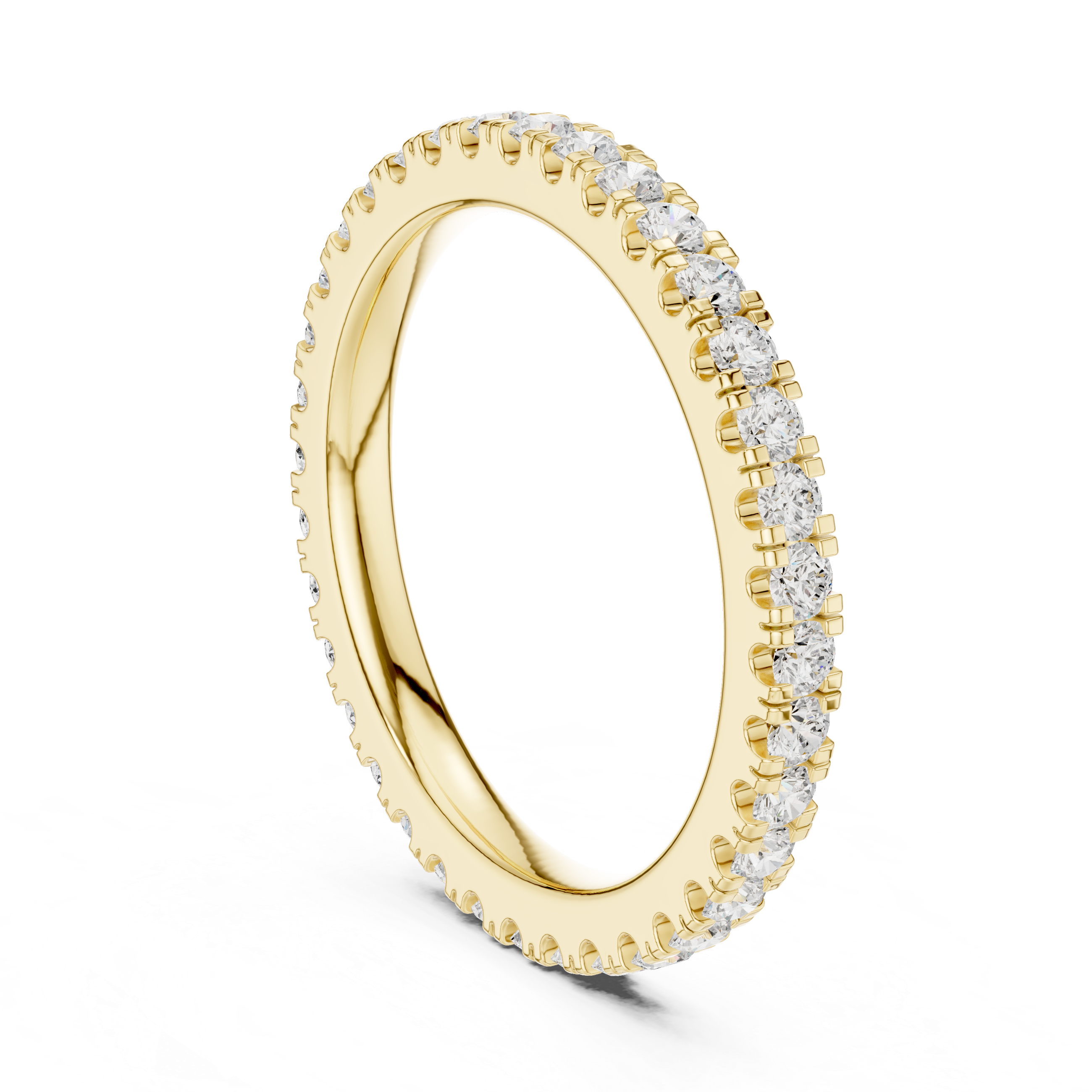 Round Diamond Eternity Wedding Band
