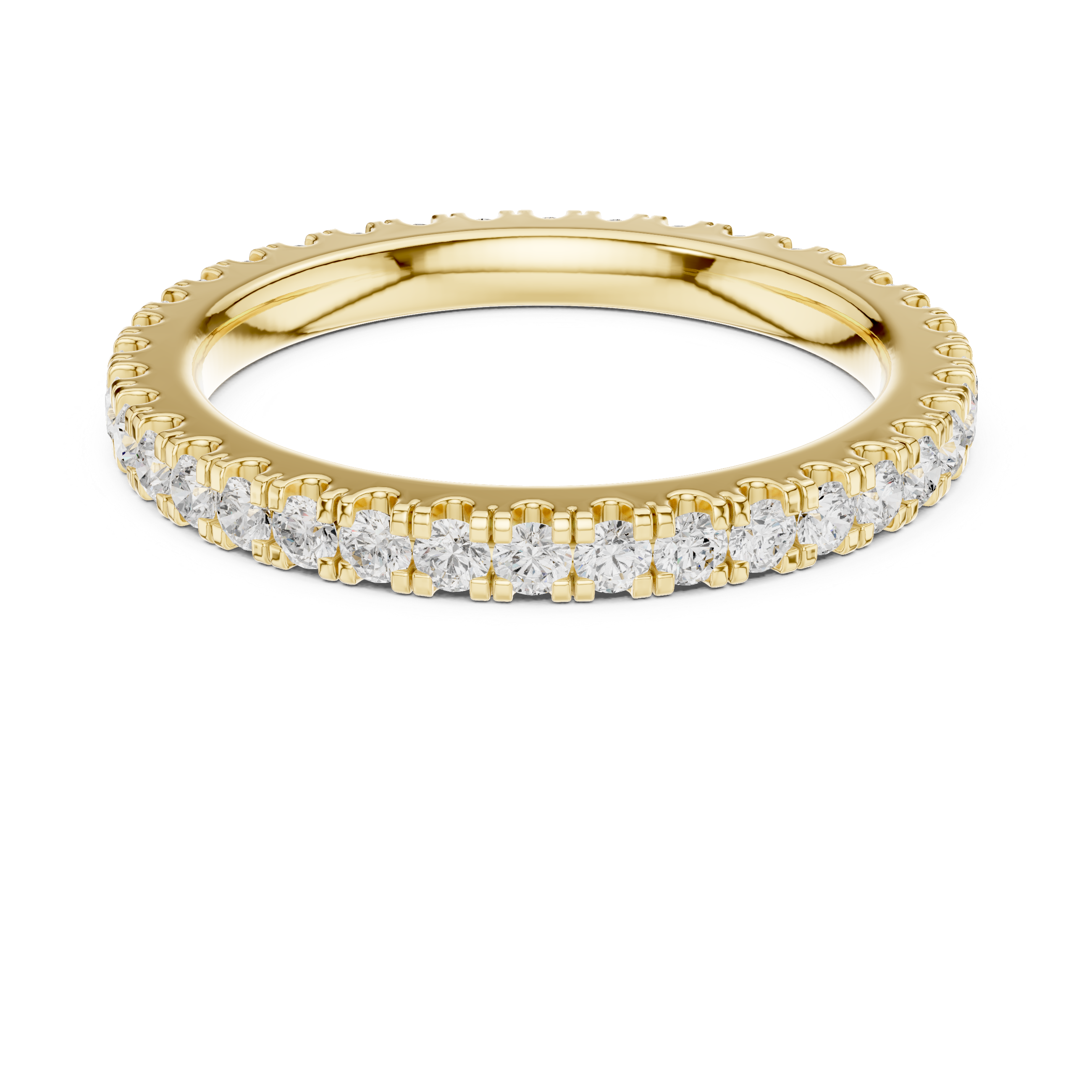 Round Diamond Eternity Wedding Band