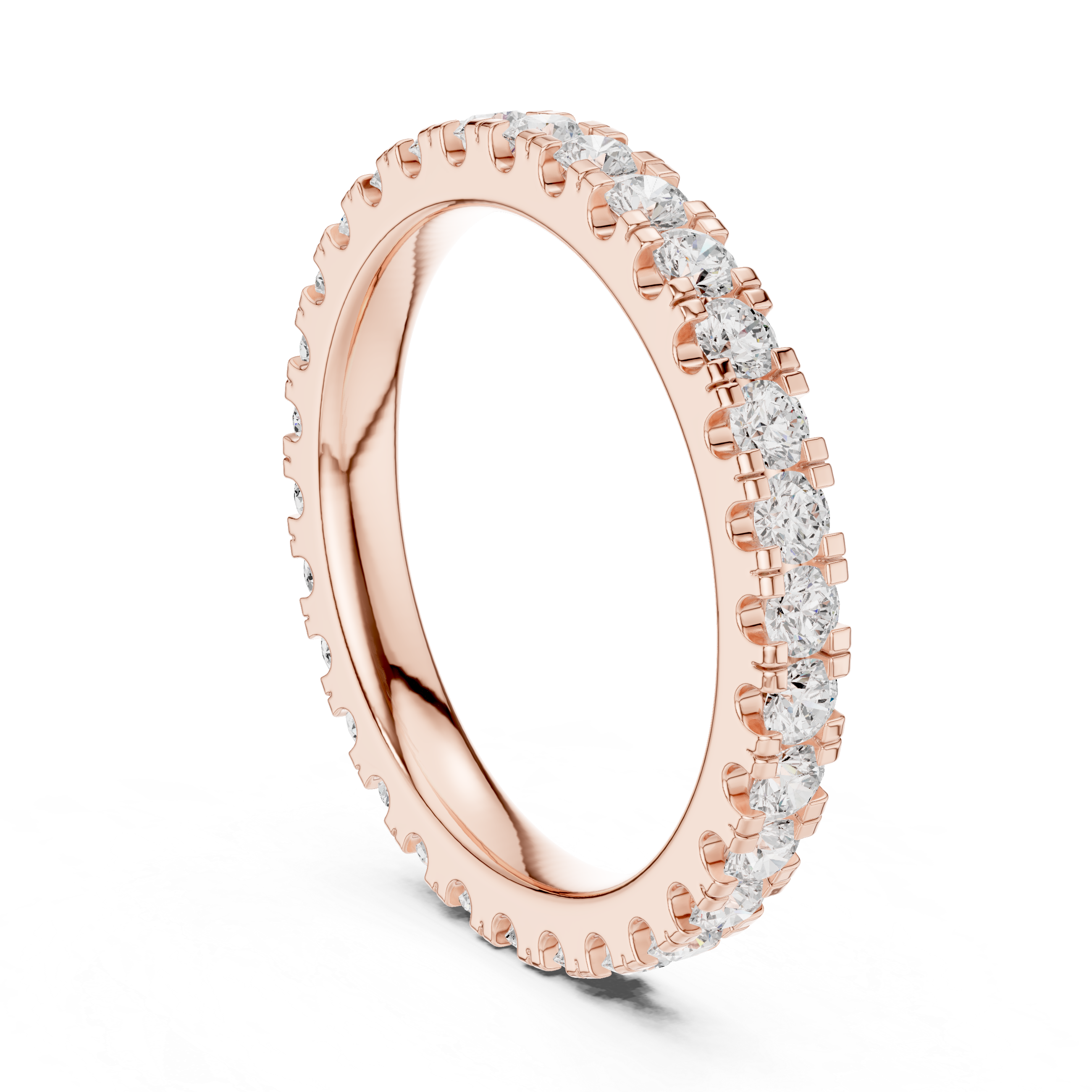 Round Diamond Eternity Wedding Band