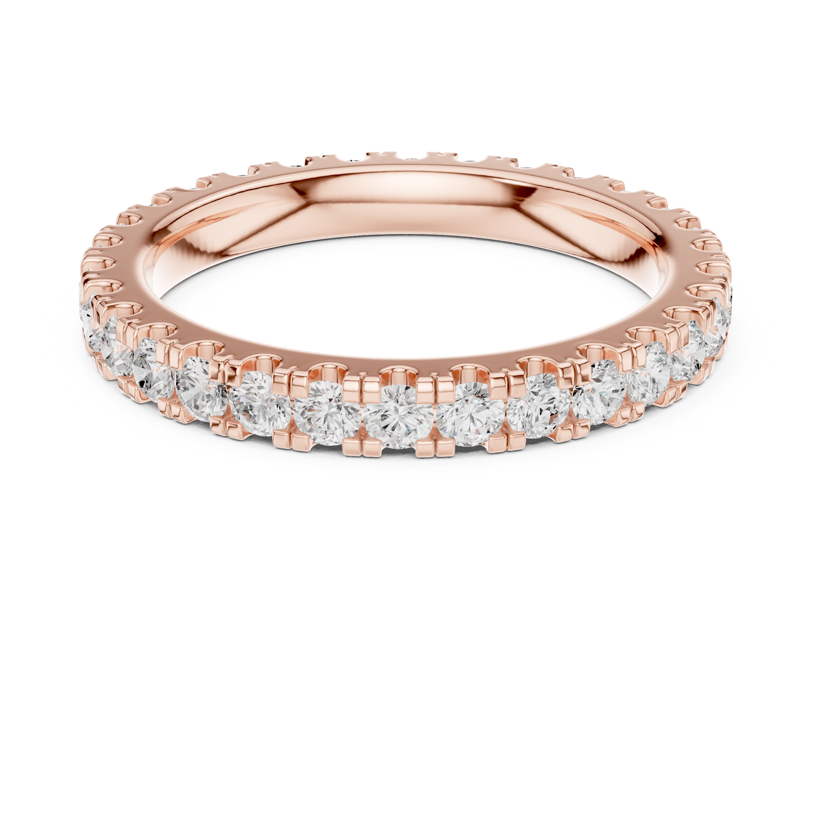 Round Diamond Eternity Wedding Band