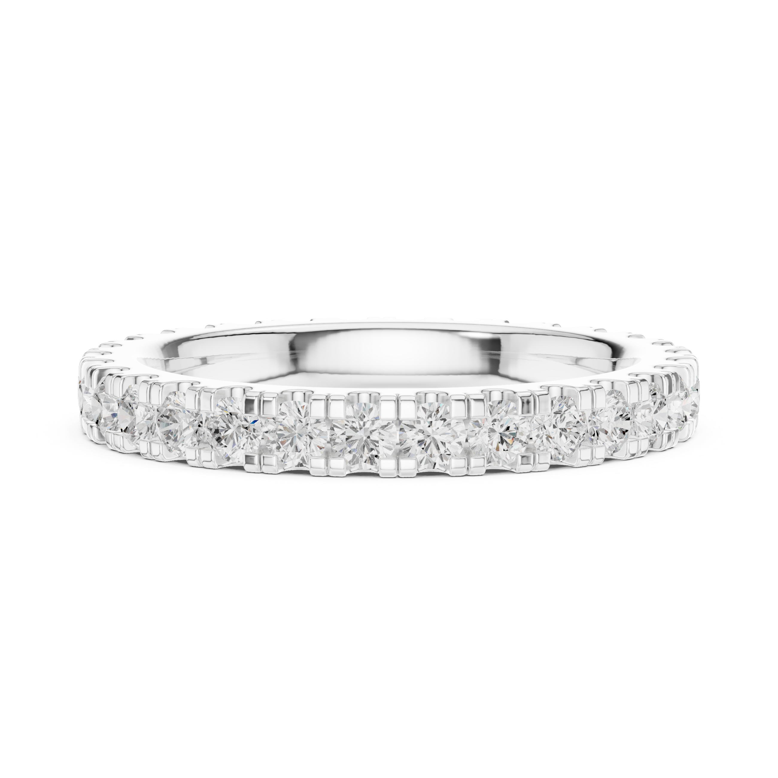 Round Diamond Eternity Wedding Band
