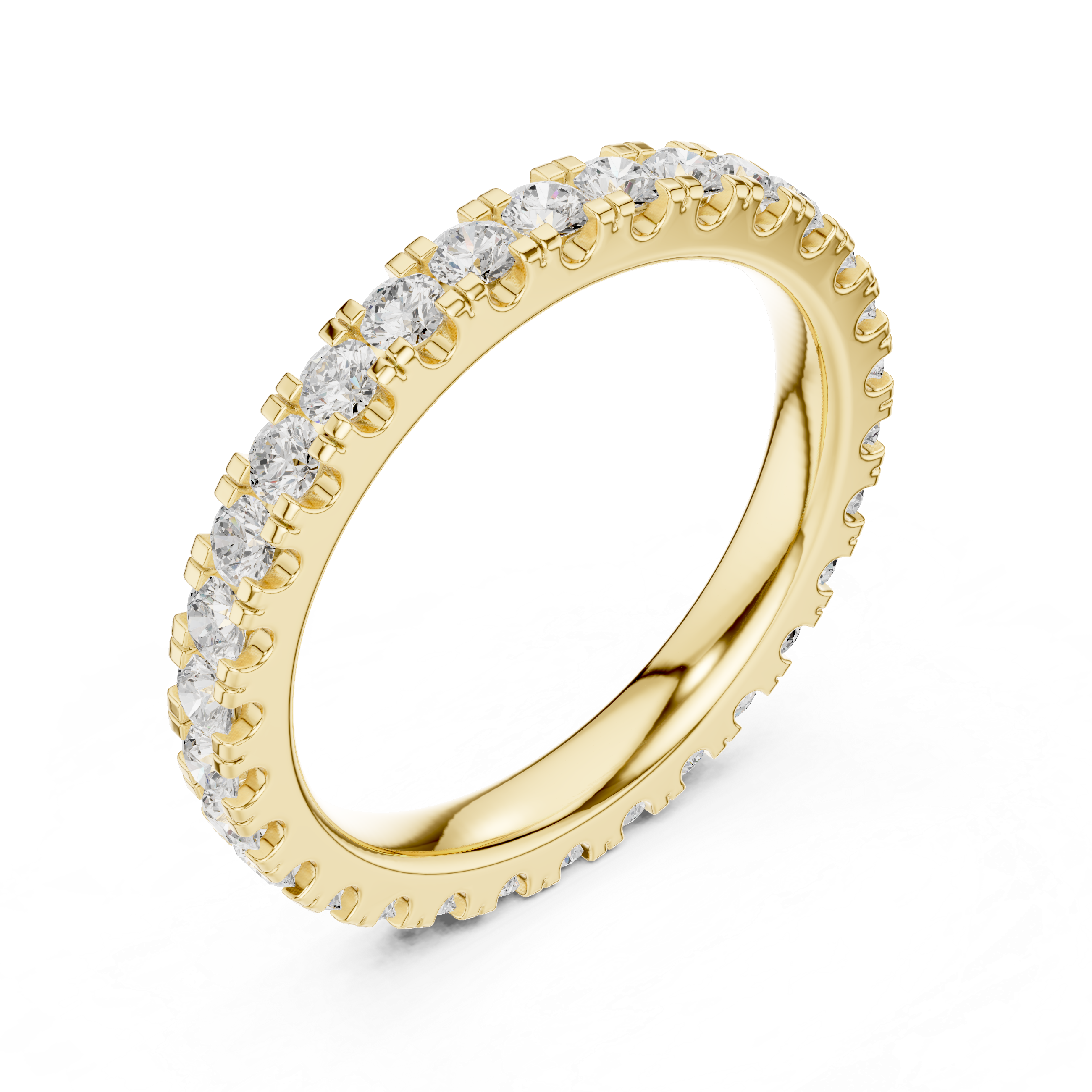 Round Diamond Eternity Wedding Band